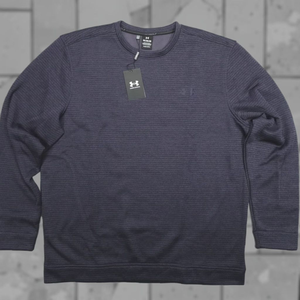 Under Armour Under Armour UA Golf Storm Fleece Sweater Mens 2XL Striped Sweatshirt Pullover Crew Neck Blue 1373675-410 Size US XXL / EU 58 / 5 - 1 Thumbnail