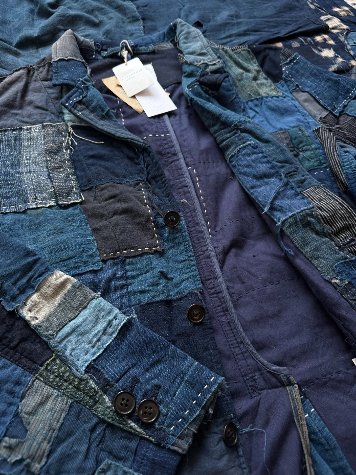 KUON Kuon 22AW Distressed Sashiko Patchwork Blazer Size US M / EU 48-50 / 2 - 8 Thumbnail