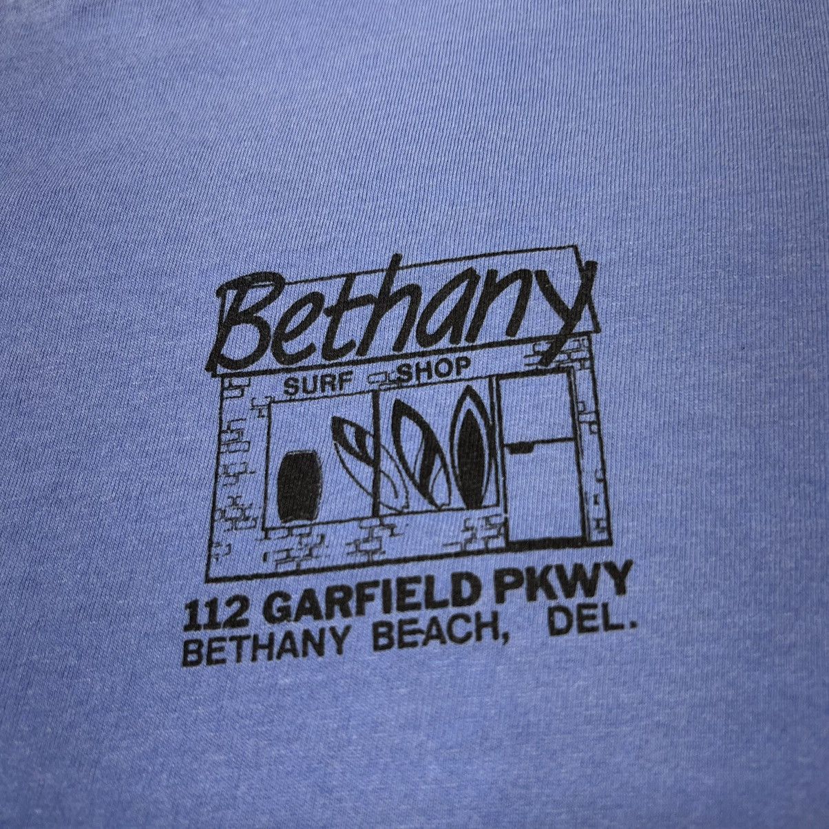 Vintage VTG Surf Shop Tee Shirt Blue Oneita Faded Single Stitch Size US XL / EU 56 / 4 - 6 Thumbnail