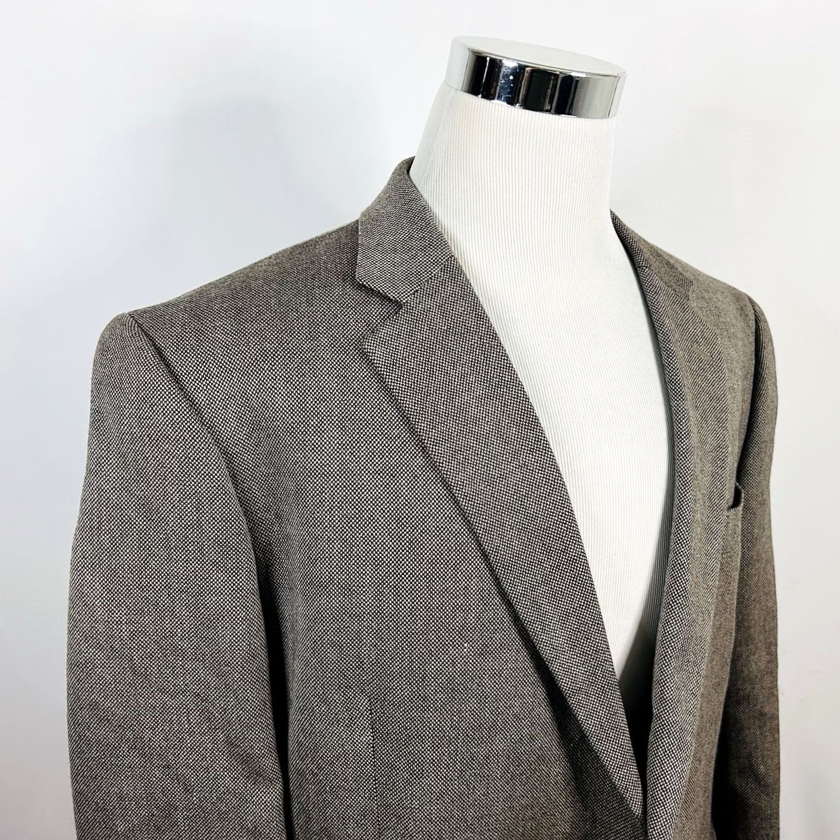 Stafford Stafford 48R Classic Fit Sport Coat 100% Merino Wool Brown Knit Two Button Men's Jacket Coat Size US XS / EU 42 / 0 - 2 Thumbnail