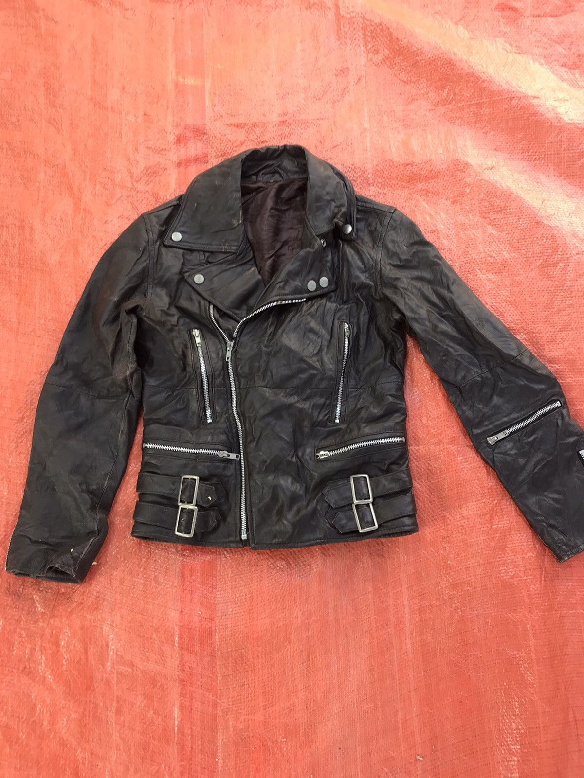 Seditionaries RARE DOUBLE COLLAR LEATHER JACKET SEDITIONARIES RACING JCKT Size US XS / EU 42 / 0 - 2 Thumbnail