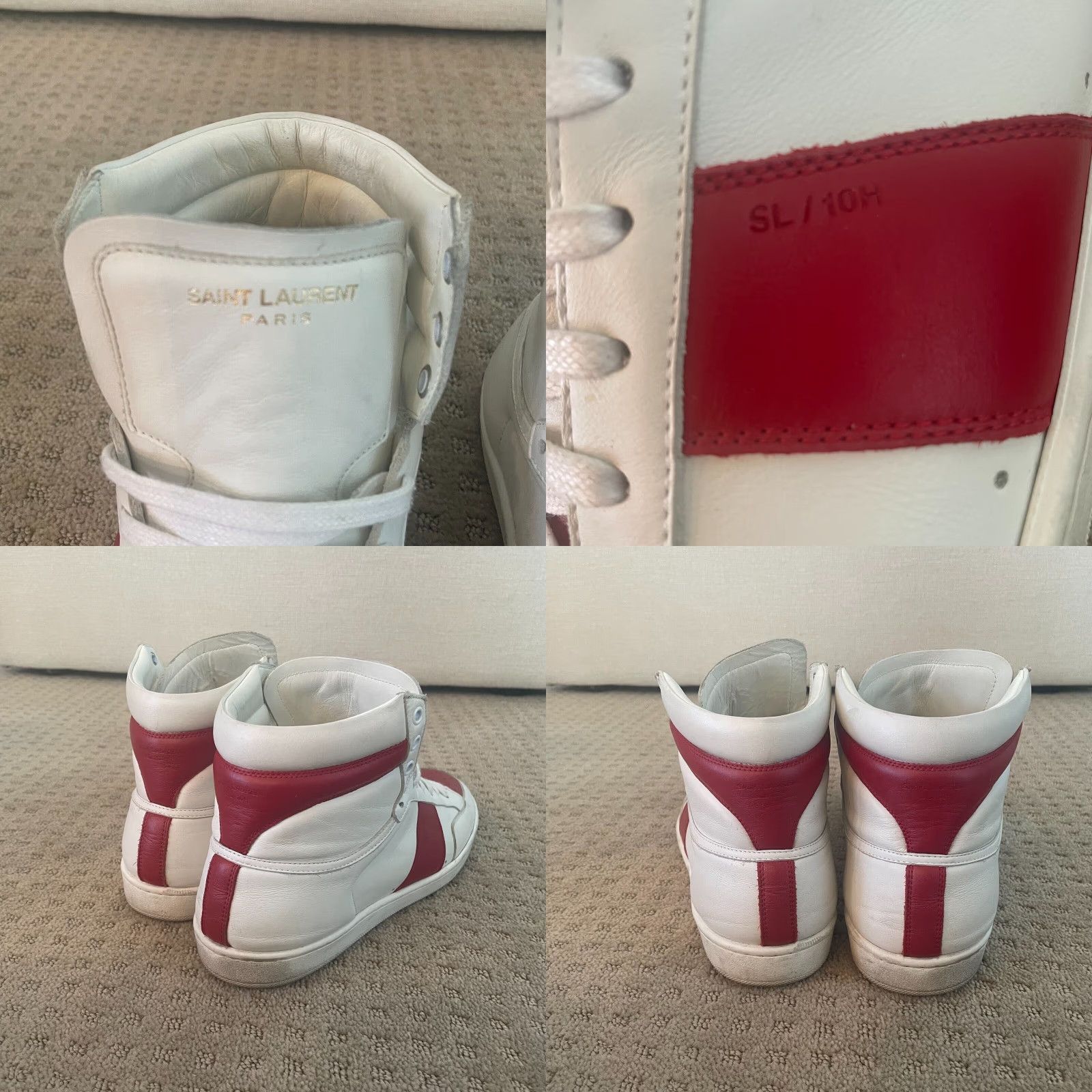Yves Saint Laurent Saint Laurent Court Classic SL/10H High Top Sneakers Men US 10.5 EU 43.5 White Size US L / EU 52-54 / 3 - 9 Thumbnail