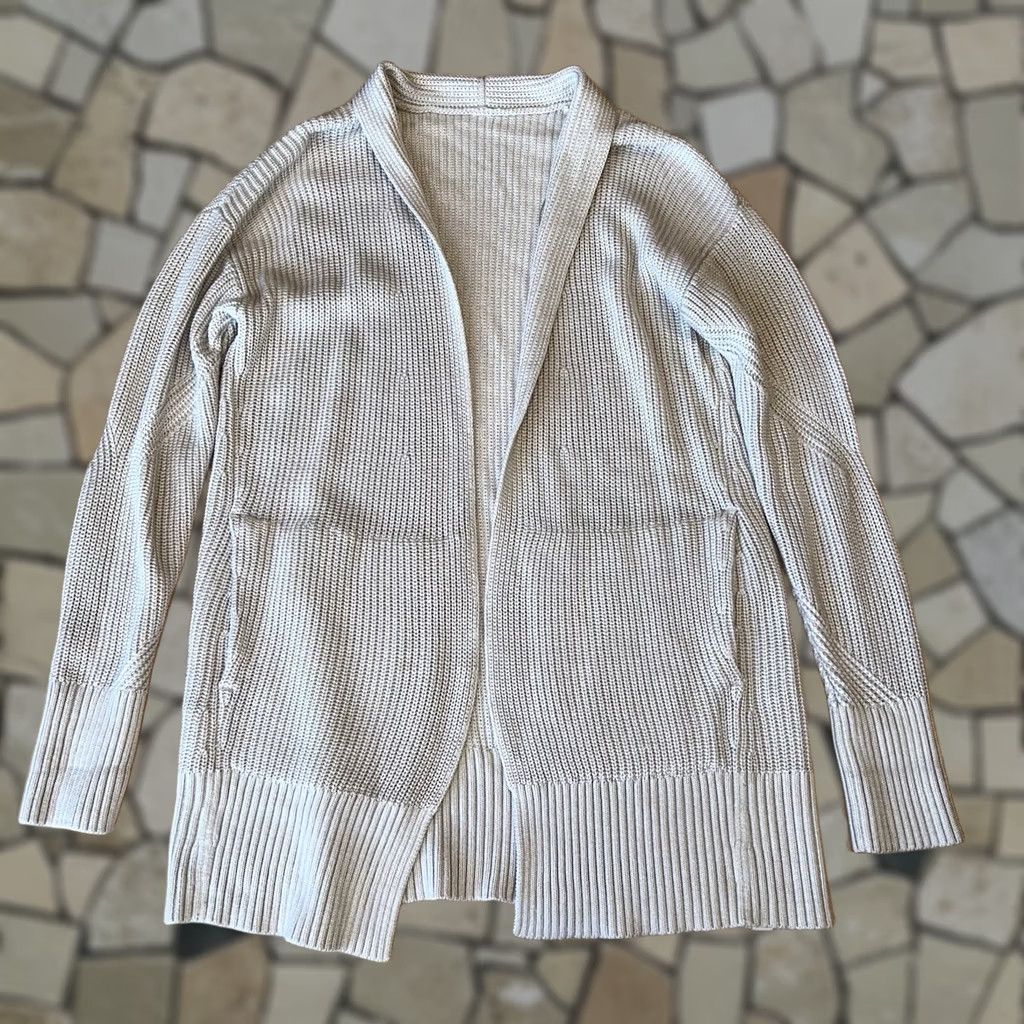 Lululemon VINTAGE Lululemon Cashlu Sweater Wrap Cardigan Women’s 4 Casual Knit V-Neck Long Sleeve Ivory Pockets Logo 90s Bohemian City Womens Size S / US 4 / IT 40 - 1 Thumbnail