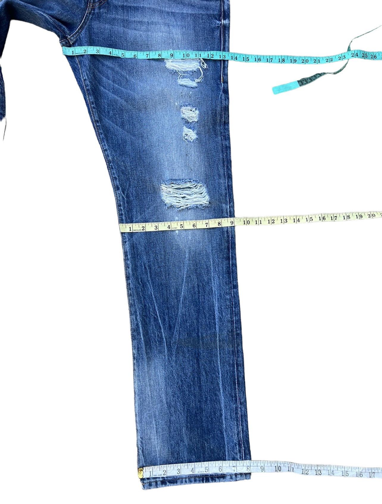 True Religion Vintage 2000s True Religion Rips Distressed Denim Jeans Size US 36 / EU 52 - 4 Thumbnail