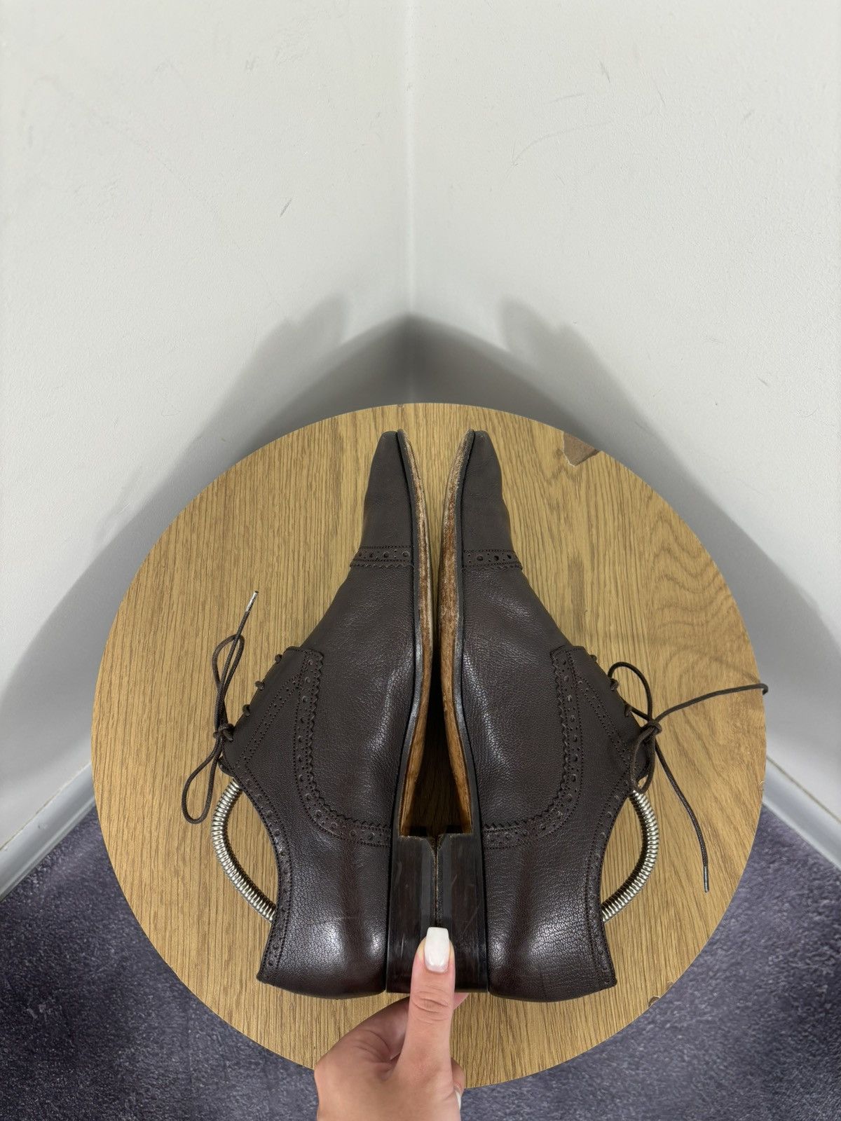 Bally Bally Drillor Men’s Cap Toe Luxury Brown Leather Derby Shoes Size US 8 / EU 41 - 10 Thumbnail