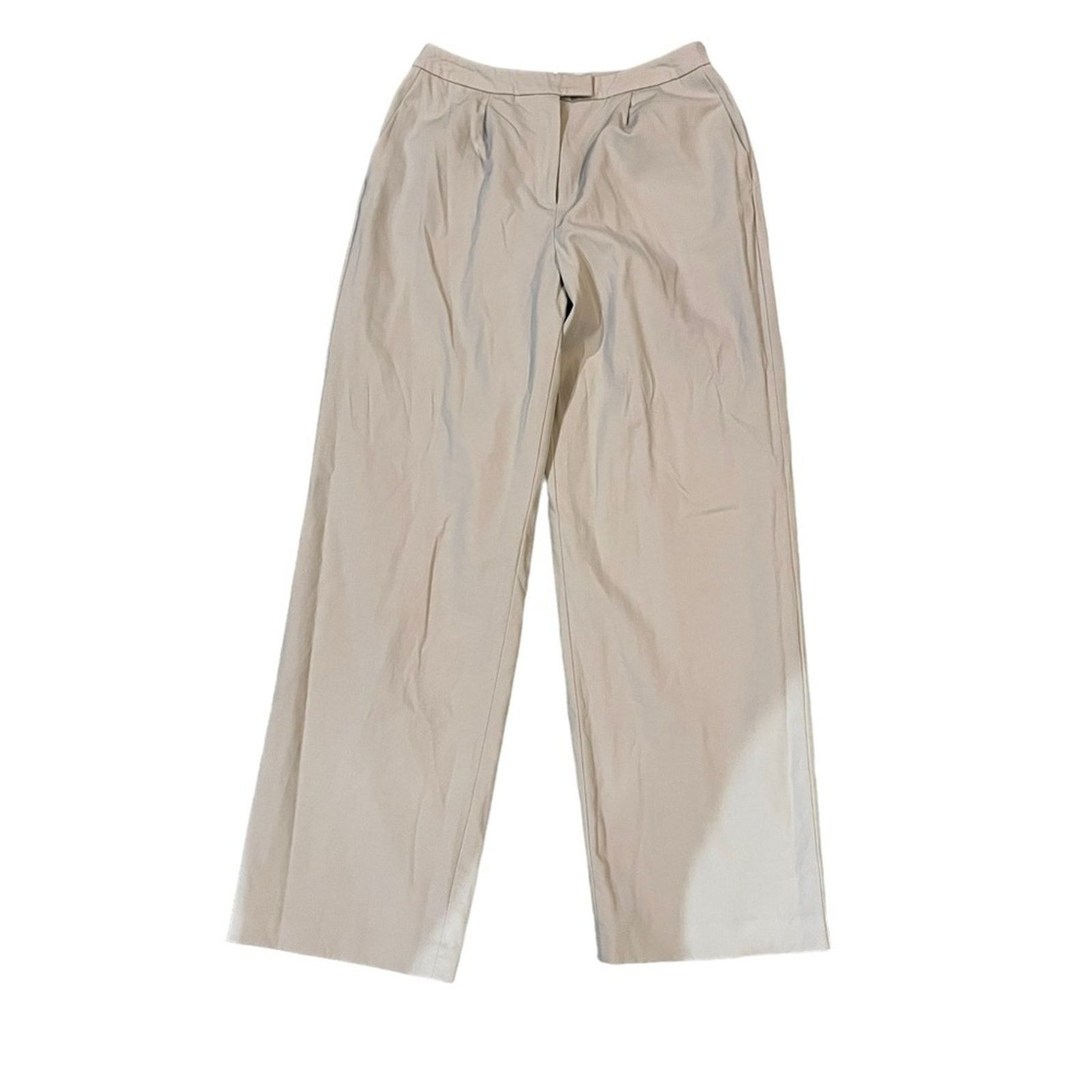 Talbots Talbots Dress Pants Womens Size 8 Beige Pleated Straight Leg Size 30" / US 8 / IT 44 - 2 Thumbnail