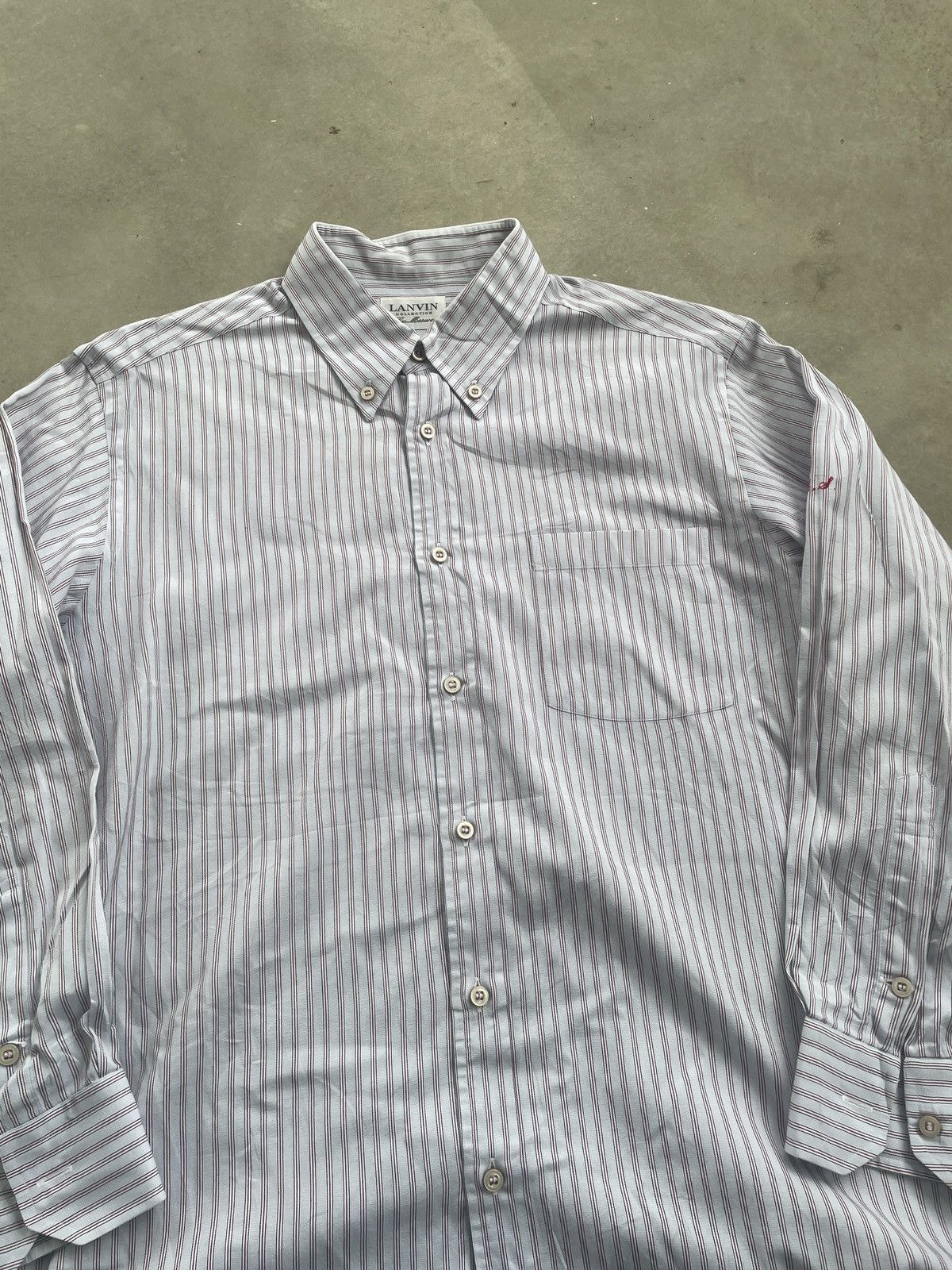 Lanvin VINTAGE LANVIN COLLECTION STRIPES SHIRT Size US M / EU 48-50 / 2 - 2 Thumbnail