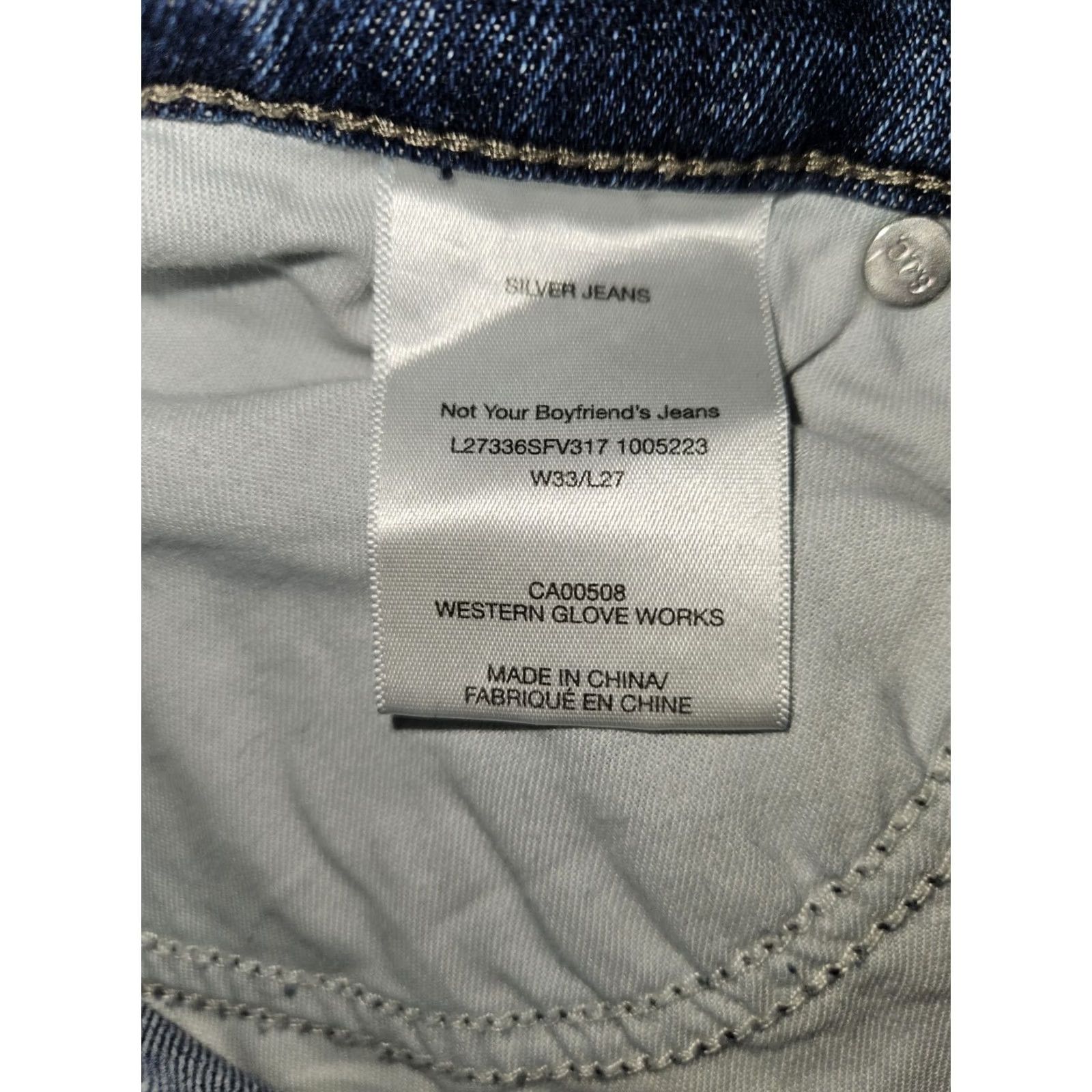 Silver Jeans Co. Silver Jeans Co. Not Your Boyfriend's Jeans Women's 33/27 Mid Rise Distressed Jeans) Size 24" / US 00 / IT 34 - 3 Thumbnail
