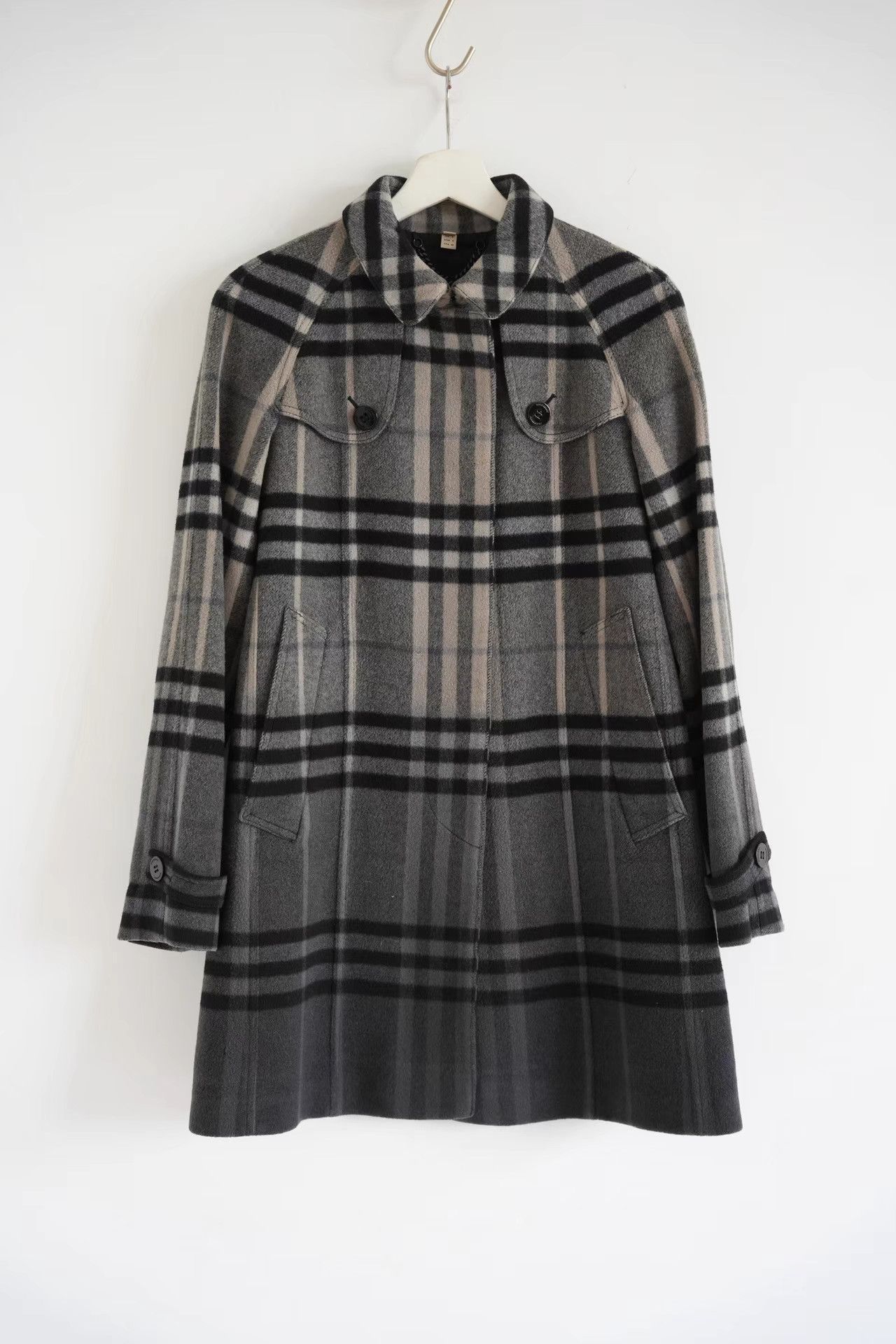 Burberry Burberry Gradient Check Wool Trench Coat K4 Size S / US 4 / IT 40 - 1 Thumbnail