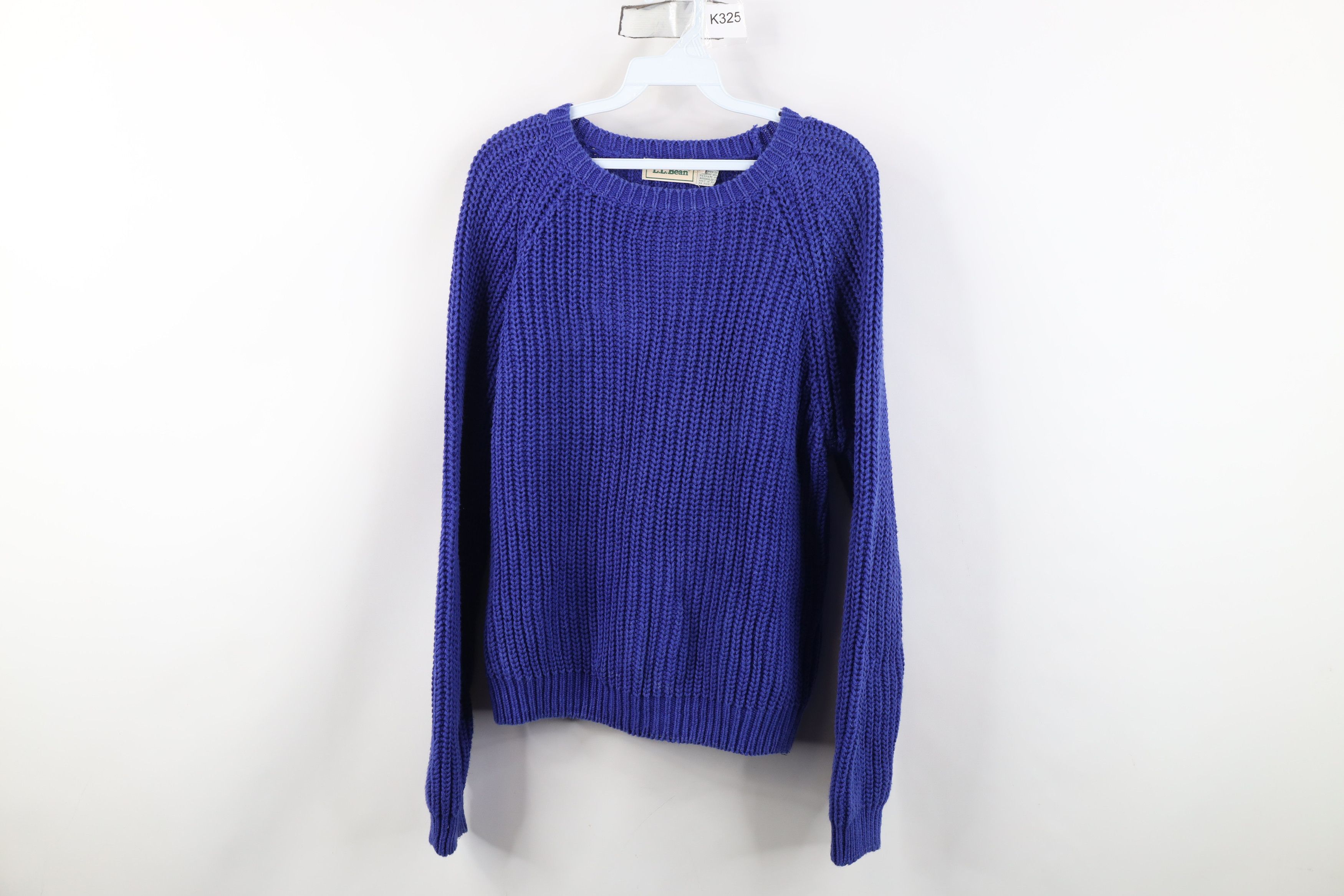 L.L. Bean Vtg 90s LL Bean Heavyweight Chunky Ribbed Knit Sweater Blue Size S / US 4 / IT 40 - 1 Thumbnail