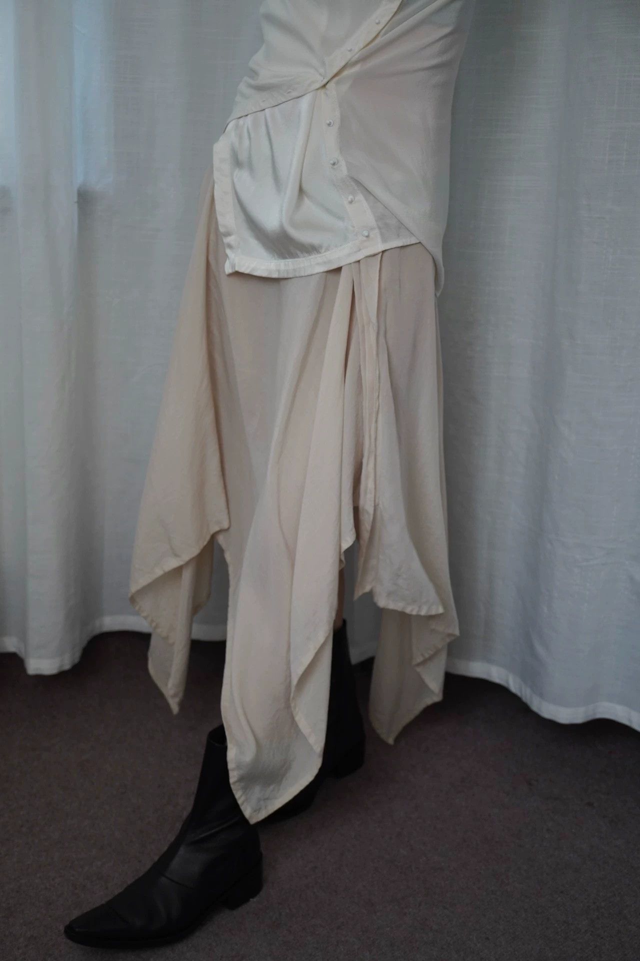 Yohji Yamamoto Yohji Yamamoto 2000s Femme Irregular Hem Skirt Size 1 Size 26" / US 2 / IT 38 - 7 Thumbnail