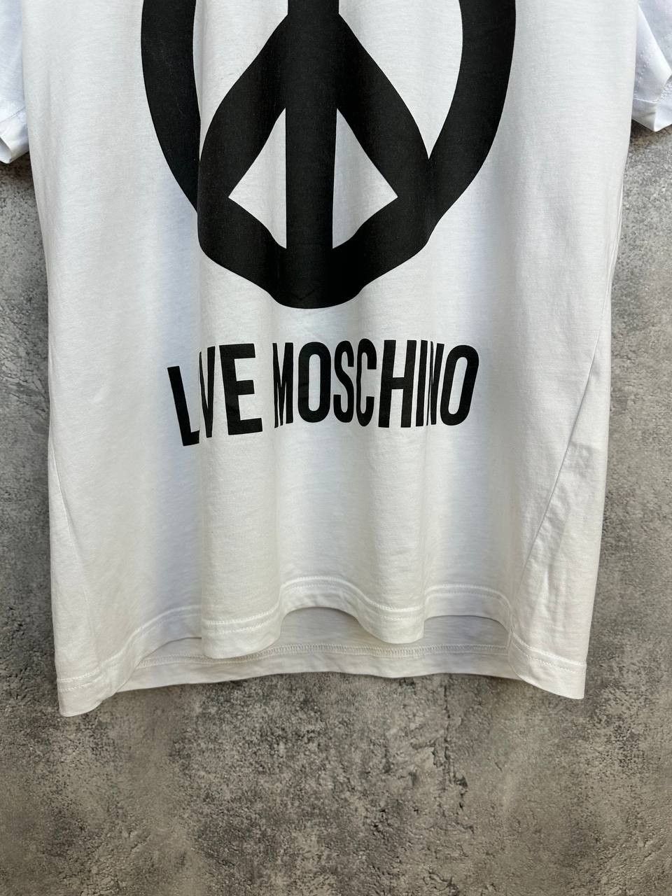 Moschino Love Moschino Big Peace Logo T-Shirt SS Crew Neck Tee Size US L / EU 52-54 / 3 - 6 Thumbnail