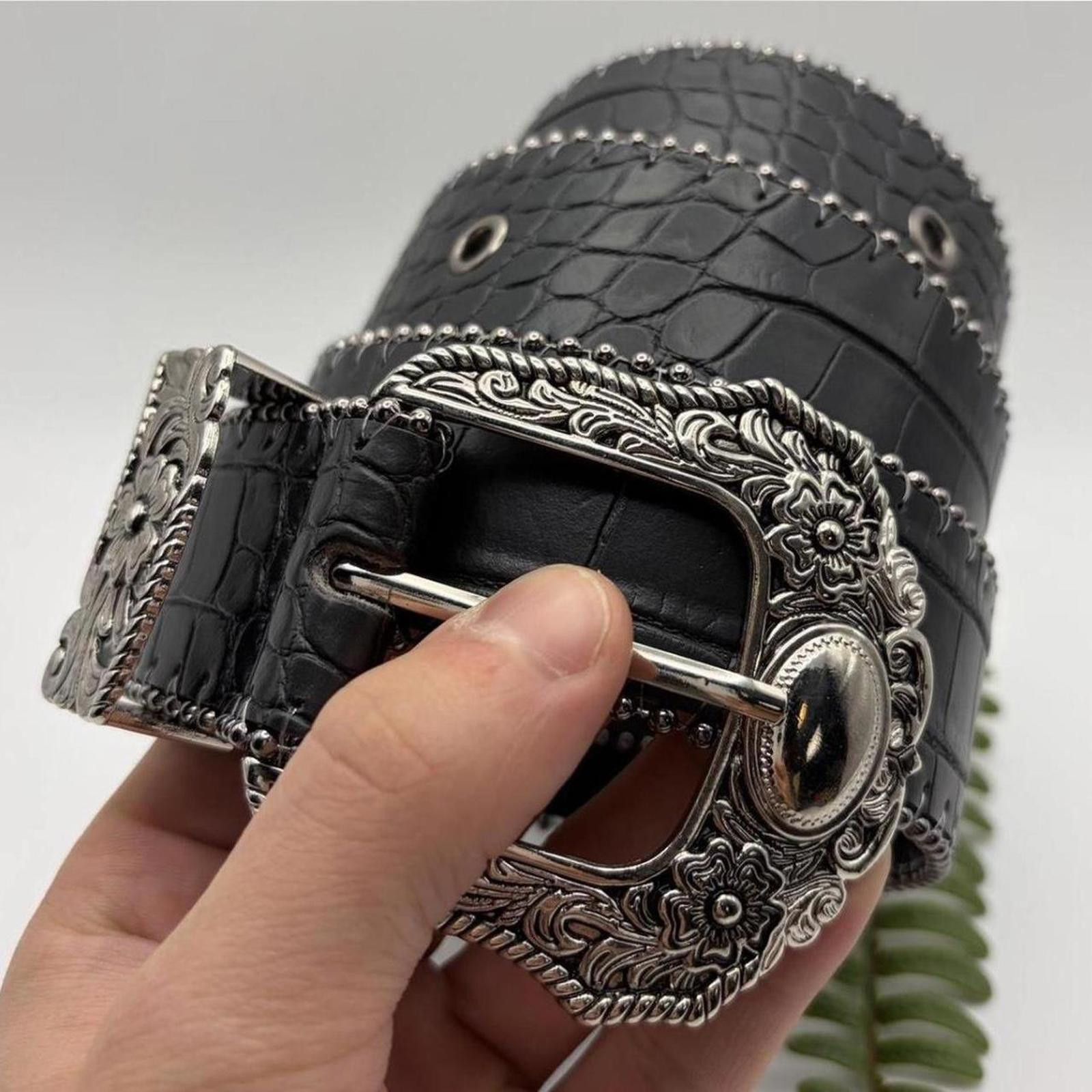 Vintage Vintage western silver crocodile belt Size ONE SIZE - 4 Thumbnail