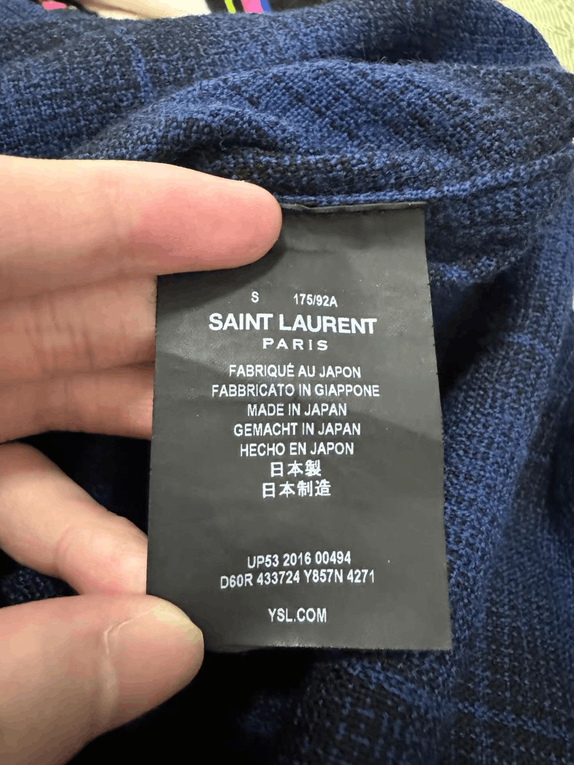 Saint Laurent Paris Saint Laurent Paris by Hedi 16AW Plaid Shirt-2508 Size US S / EU 44-46 / 1 - 7 Thumbnail