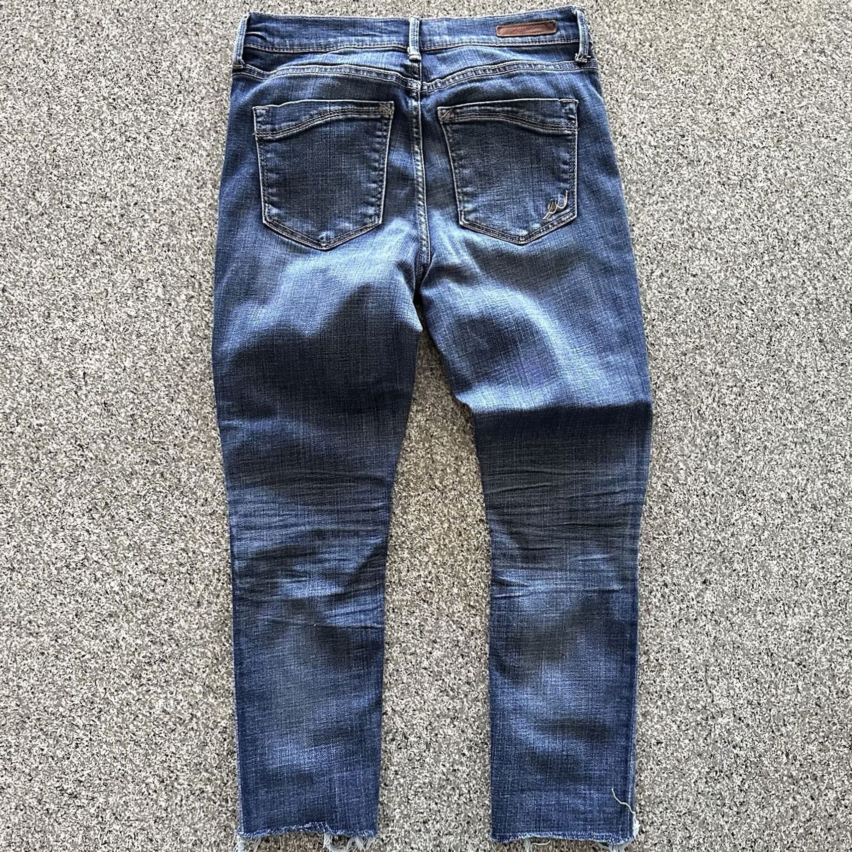 Express Express Jeans Womens 8 29x24 Mid Rise Cropped Denim Blue 5-Pocket Stretch N/A Size 29" - 3 Thumbnail