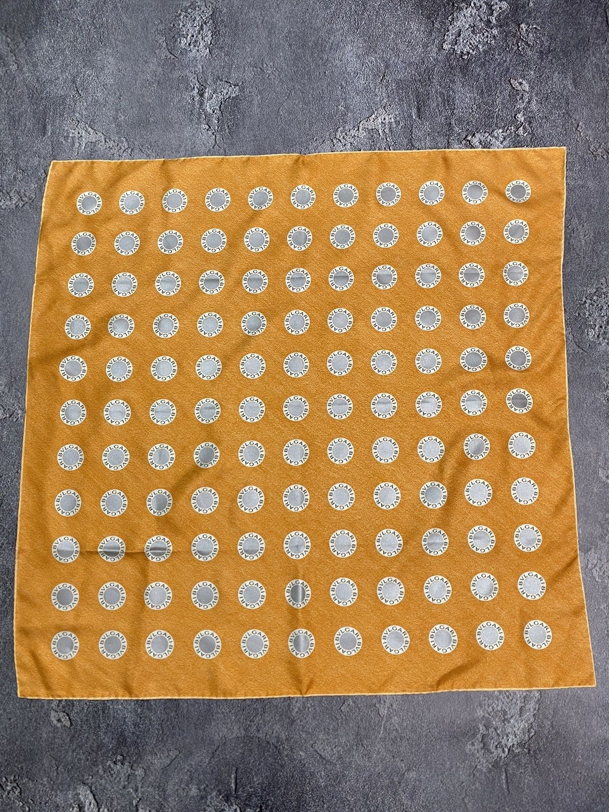 Bvlgari × Vintage Bvlgari vintage monogram silk scarf orange women Rare Size ONE SIZE - 1 Thumbnail