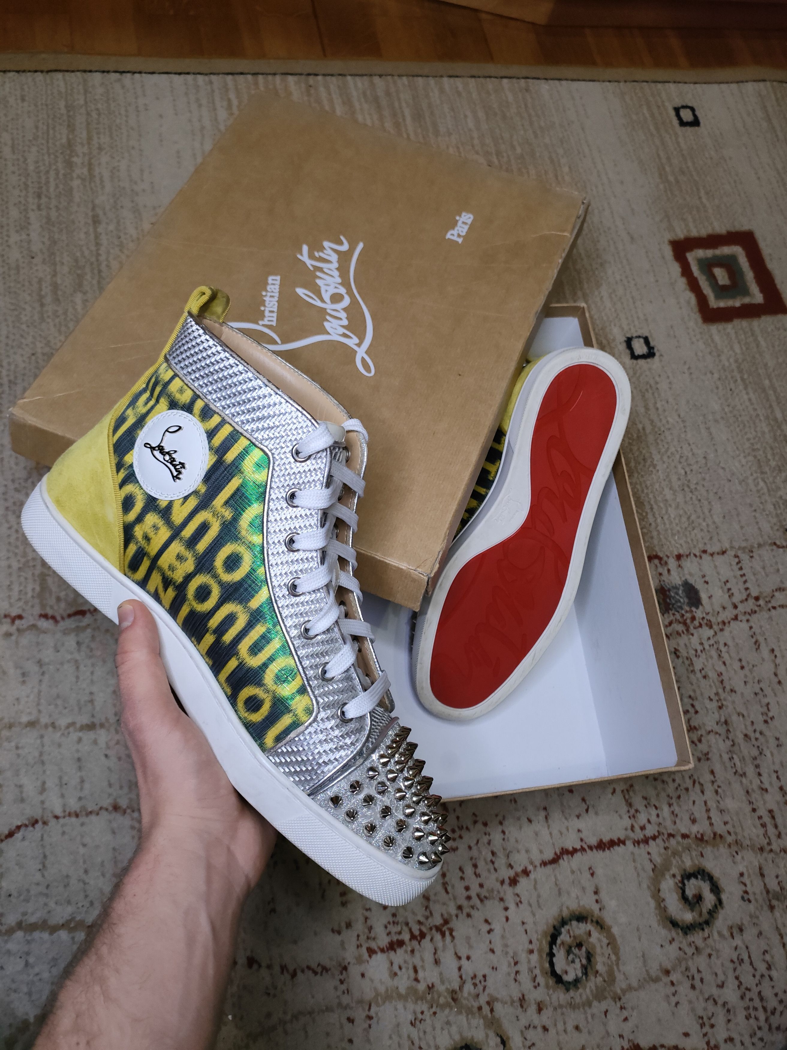 Christian Louboutin lou spikes orlato flat