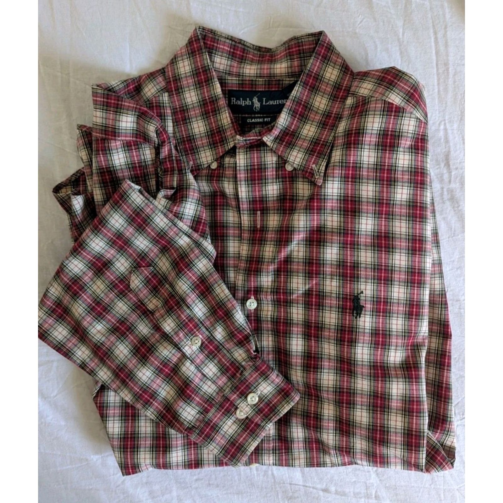 Ralph Lauren Ralph Lauren Long Sleeved Button Down Shirt Men's L Plaid Classic Fit Cotton Multicolor Button-Up Shirt Mens Size US L / EU 52-54 / 3 - 2 Thumbnail