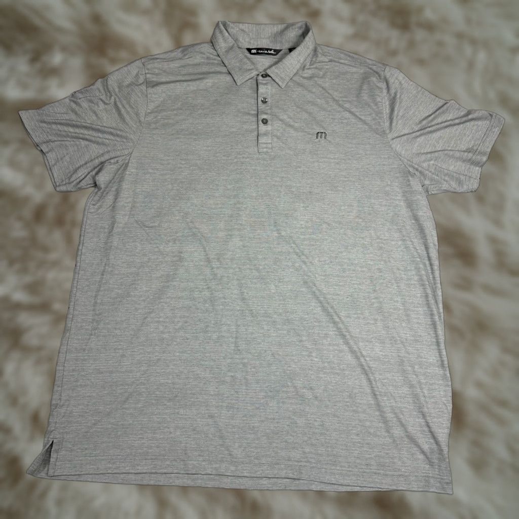 TravisMathew Travis Mathew Polo Shirt Mens Short Sleeve Golf 2XL Gray Size US XXL / EU 58 / 5 - 1 Thumbnail