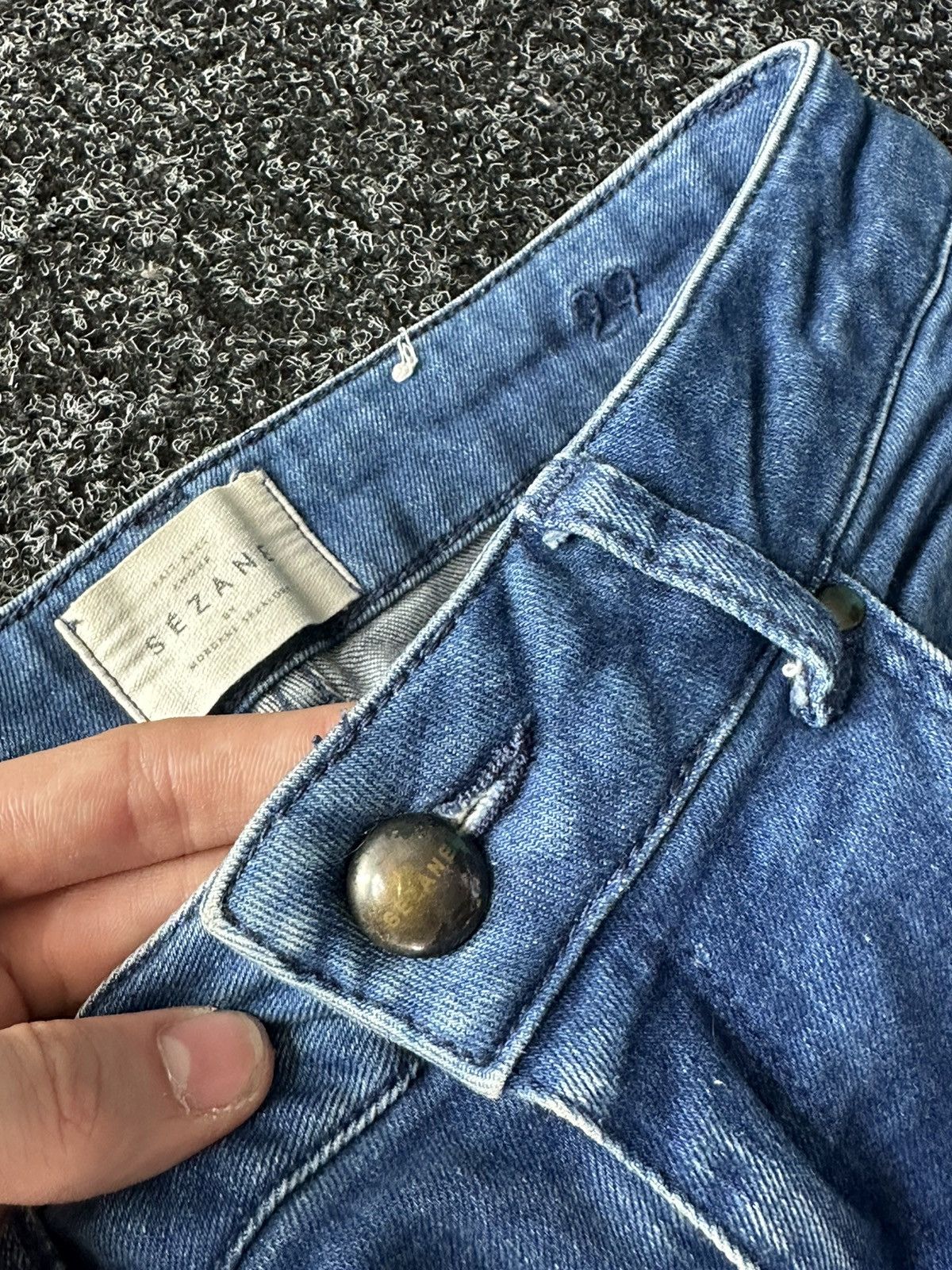Designer × Vintage 🚨Vintage 90s Luxury Sezane Denim Jeans pants Archive jeans Size 29" - 5 Thumbnail