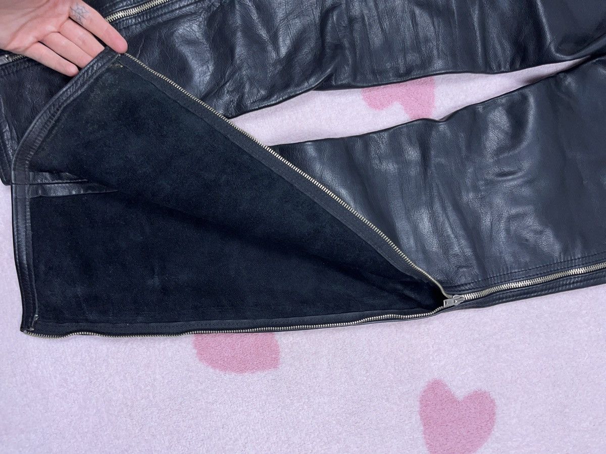 Genuine Leather ➕ vintage full zip top quality real leather racing pants Size 30" / US 8 / IT 44 - 5 Thumbnail