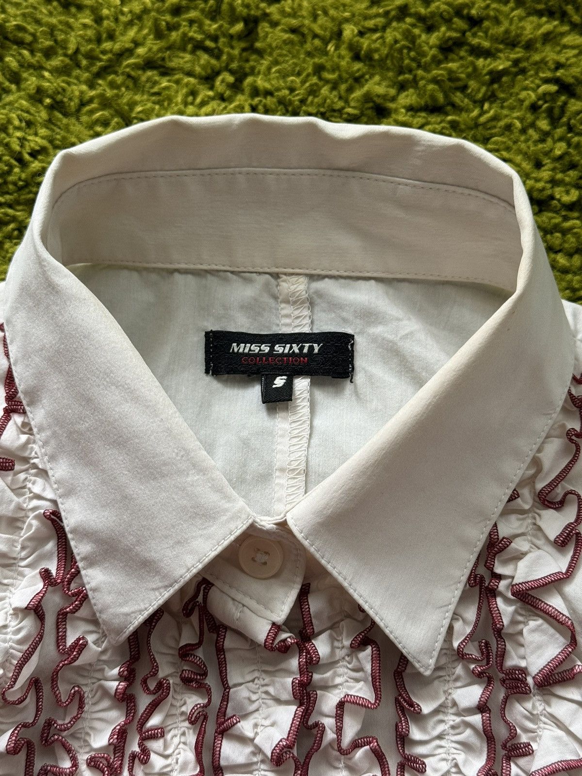 Designer × Miss Sixty × Vintage Miss Sixty Y2K vintage Victorian baroque shirt blouse Size S / US 4 / IT 40 - 2 Thumbnail