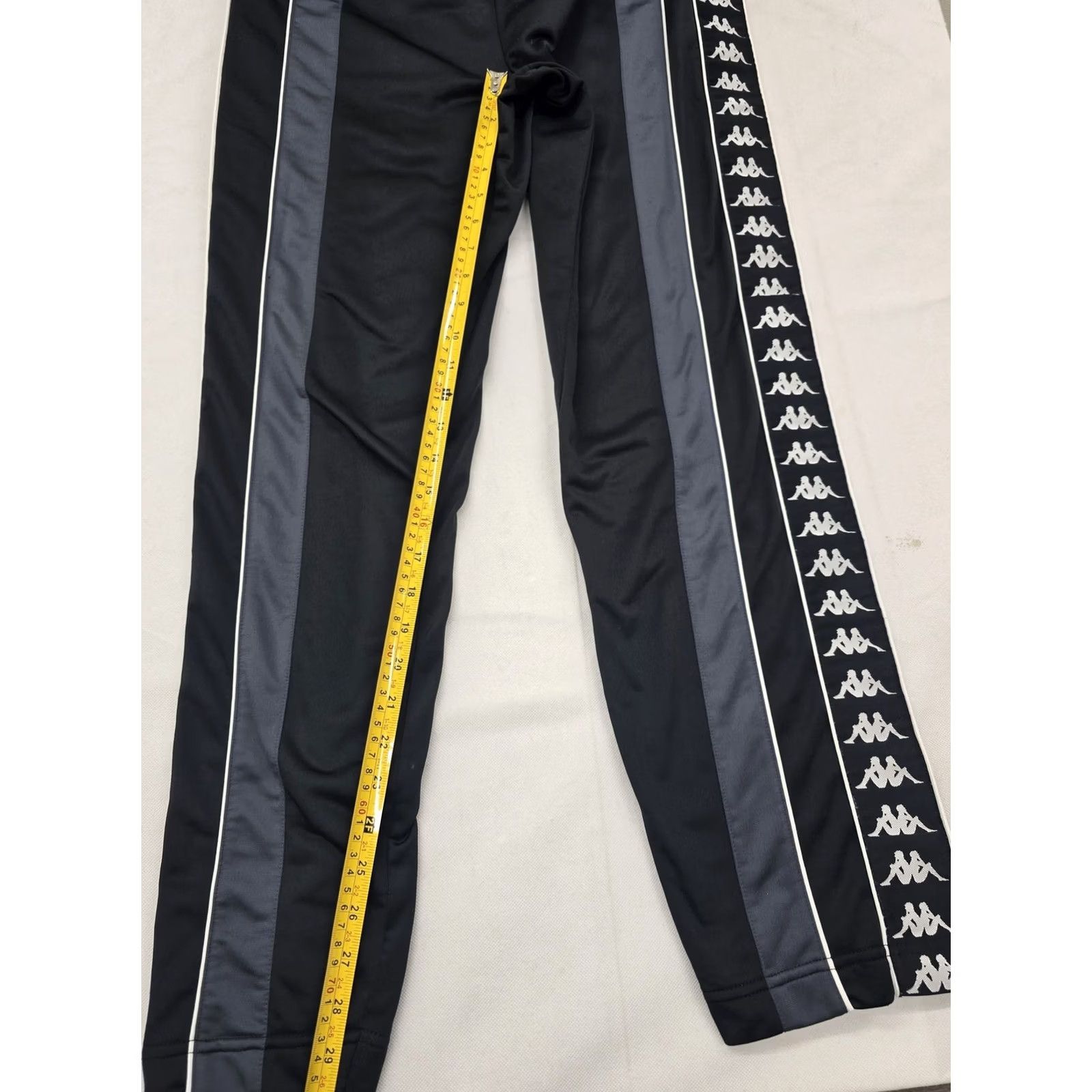 Kappa Kappa Men's Black Track Pants Size L Drawstring Stripe Polyester Size US 33 - 7 Thumbnail
