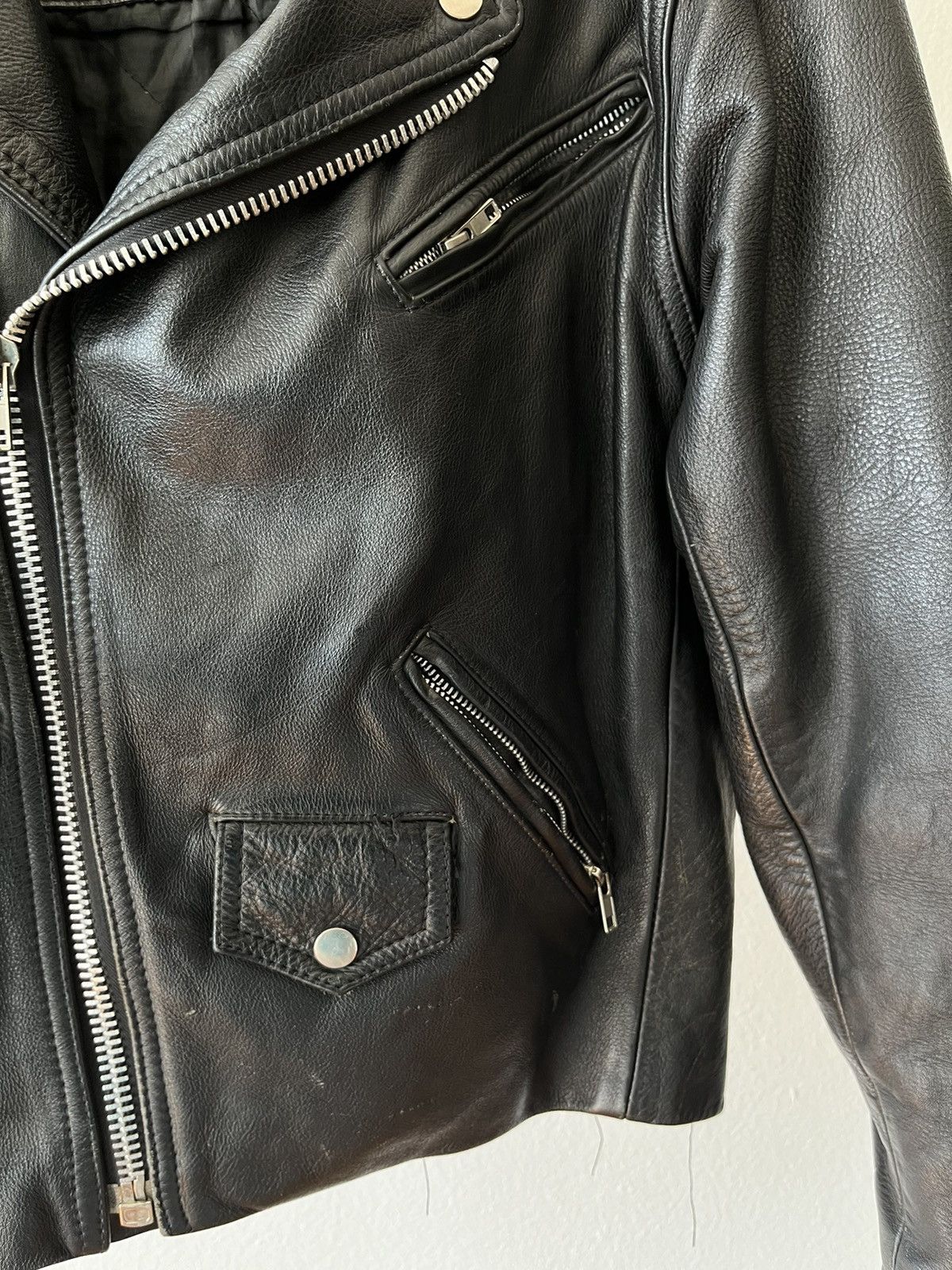 Vintage Vintage Protech Leather Biker Jacket Size US S / EU 44-46 / 1 - 6 Thumbnail