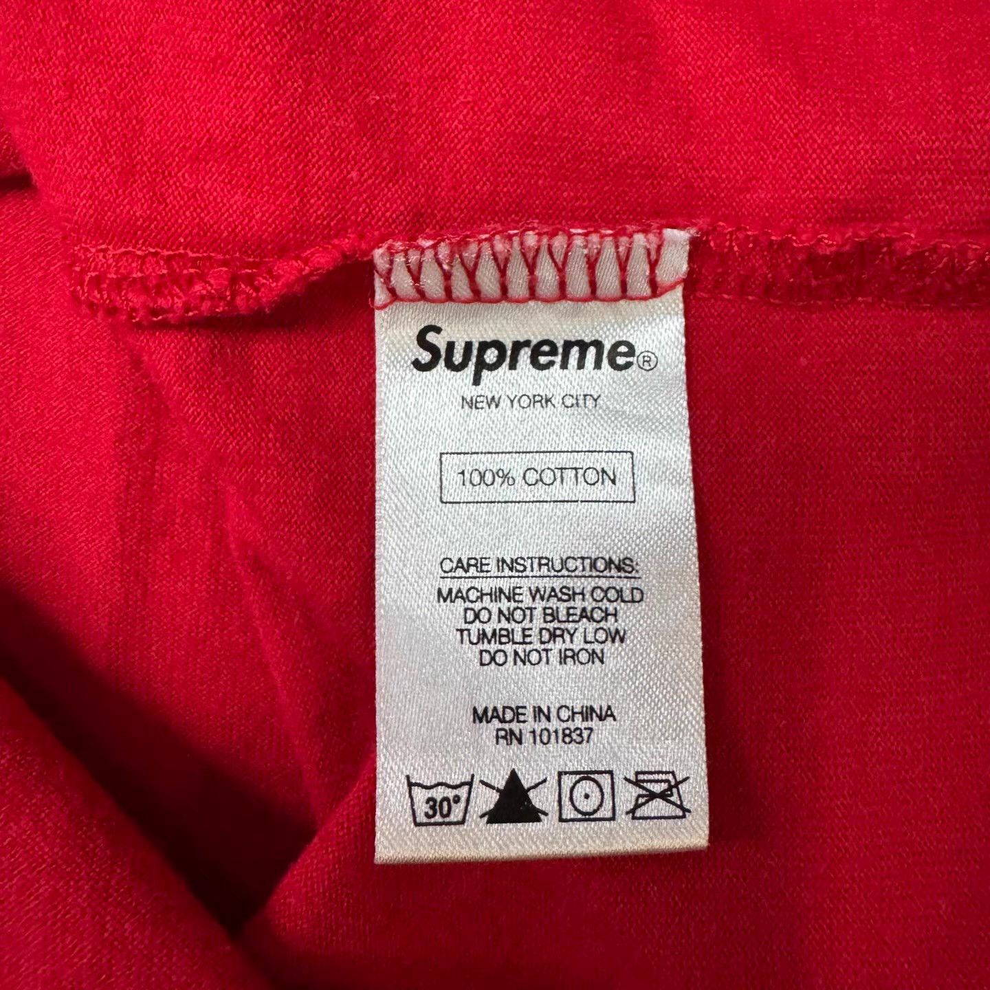 Supreme Supreme Red Tee with Gold Logo Print Q10 Size US L / EU 52-54 / 3 - 5 Thumbnail
