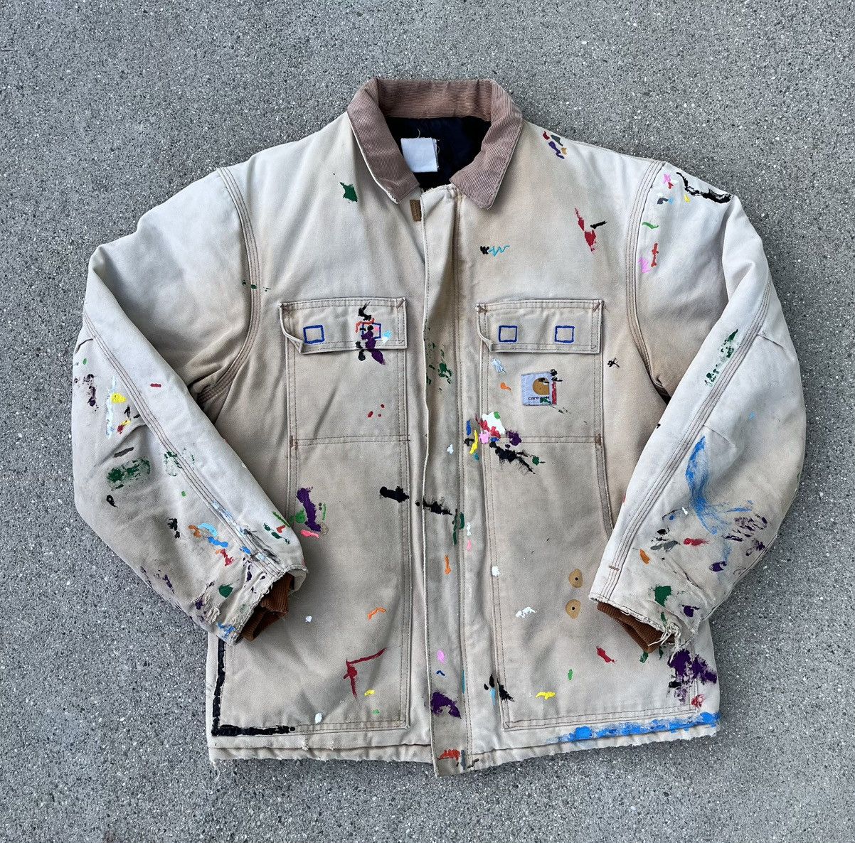 Carhartt Vintage Custom Carhartt Quilt Insulated Jacket Thrashed Size US L / EU 52-54 / 3 - 1 Thumbnail