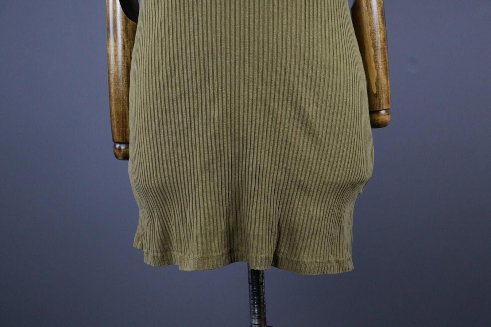 Designer Gudrun Sjödén Green Lyocell Round Neck Shift Dress Size M Size M / US 6-8 / IT 42-44 - 3 Thumbnail