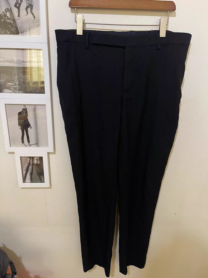 Saint Laurent Paris Saint Laurent size US 54 22fw genuine wool black trousers Size US 38 / EU 54 - 1 Thumbnail