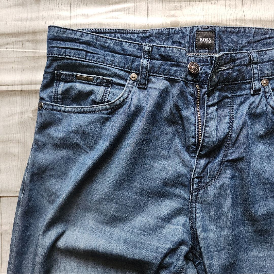 Hugo Boss × Vintage Vintage Distressed Hugo Boss Stretch Denim Pants Size US 32 / EU 48 - 6 Thumbnail