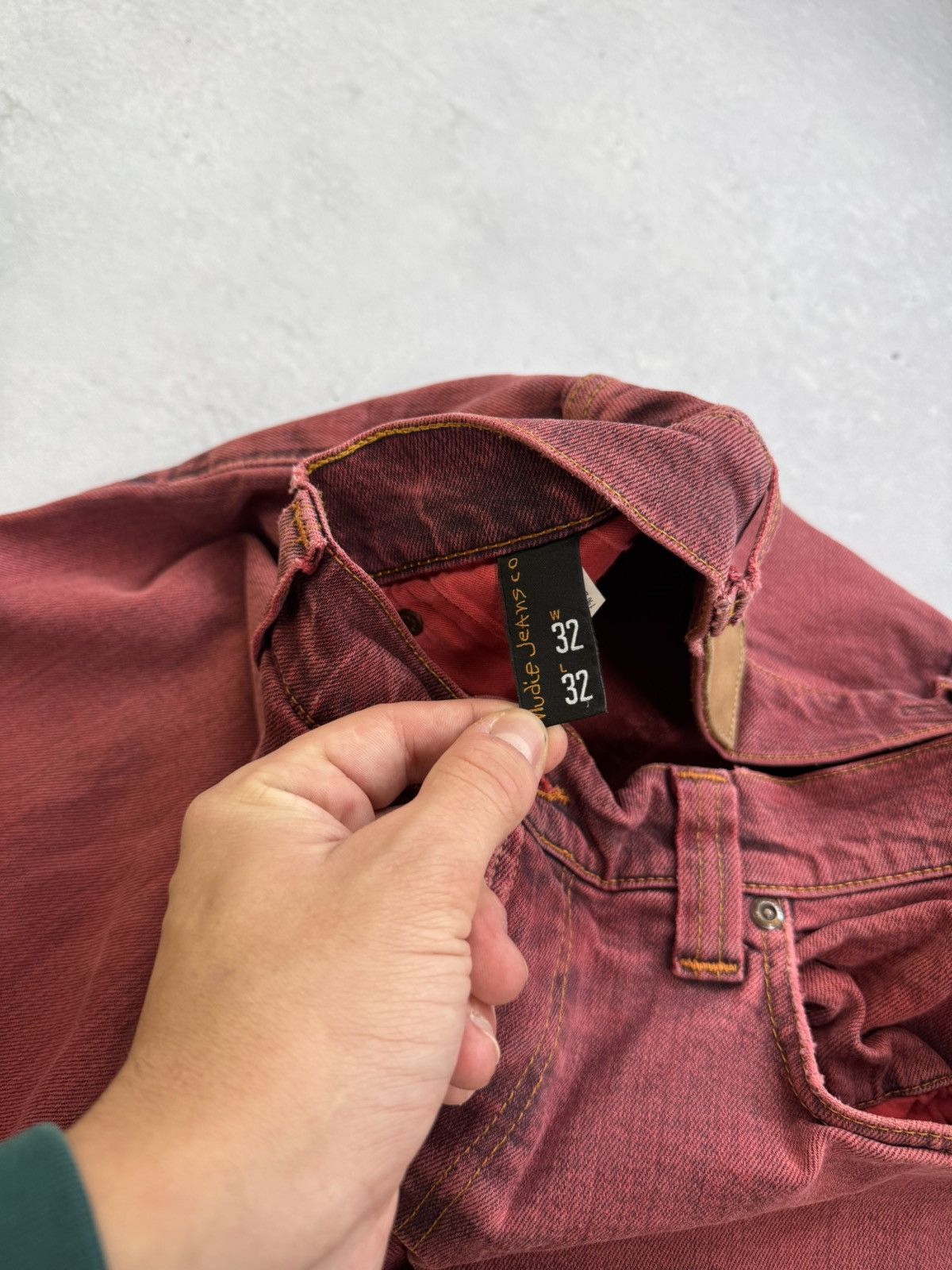 Nudie Jeans Vintage Nudie Jeans Thin Finn Burgundi Skini Jeans Size US 32 / EU 48 - 7 Thumbnail