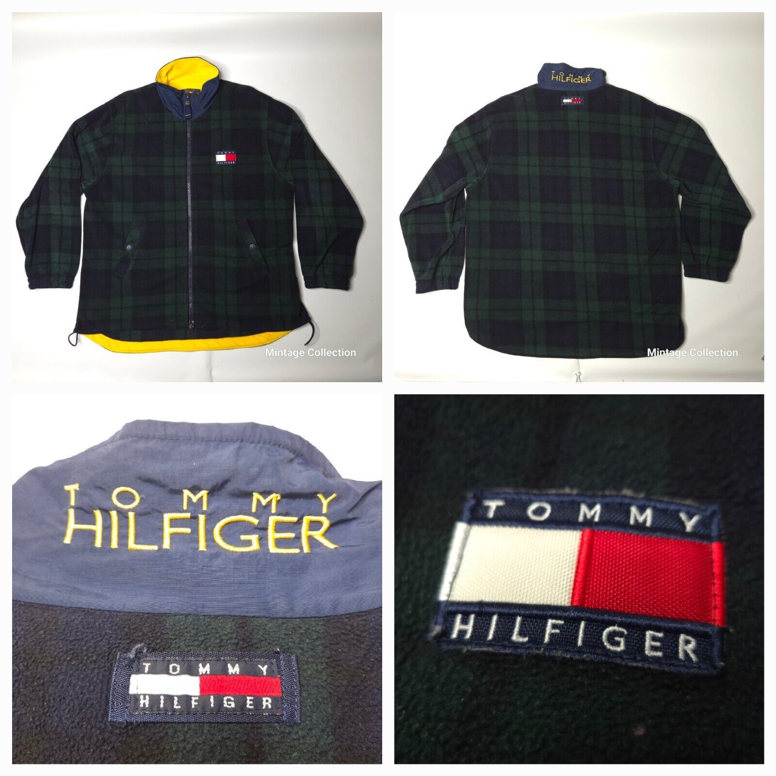 Tommy Hilfiger VINTAGE TOMMY HILFIGER GREEN PLAID TARTAN FULL ZIP JACKET XL Size US XL / EU 56 / 4 - 1 Thumbnail