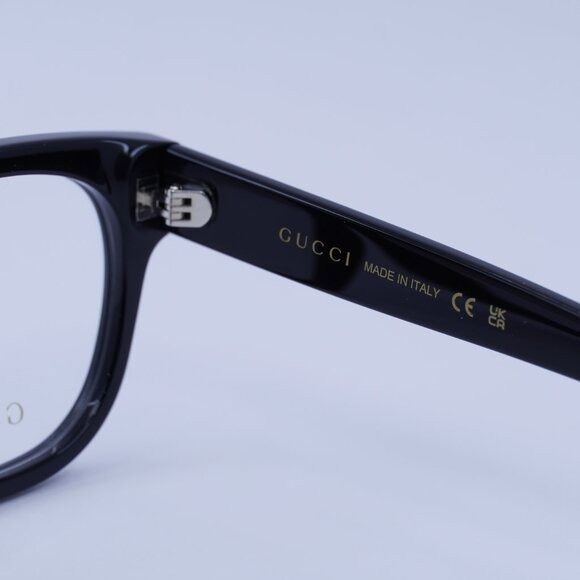 Gucci Gucci GG1796O 001 Eyeglasses Shiny Black 52mm Square Frame Size ONE SIZE - 7 Thumbnail