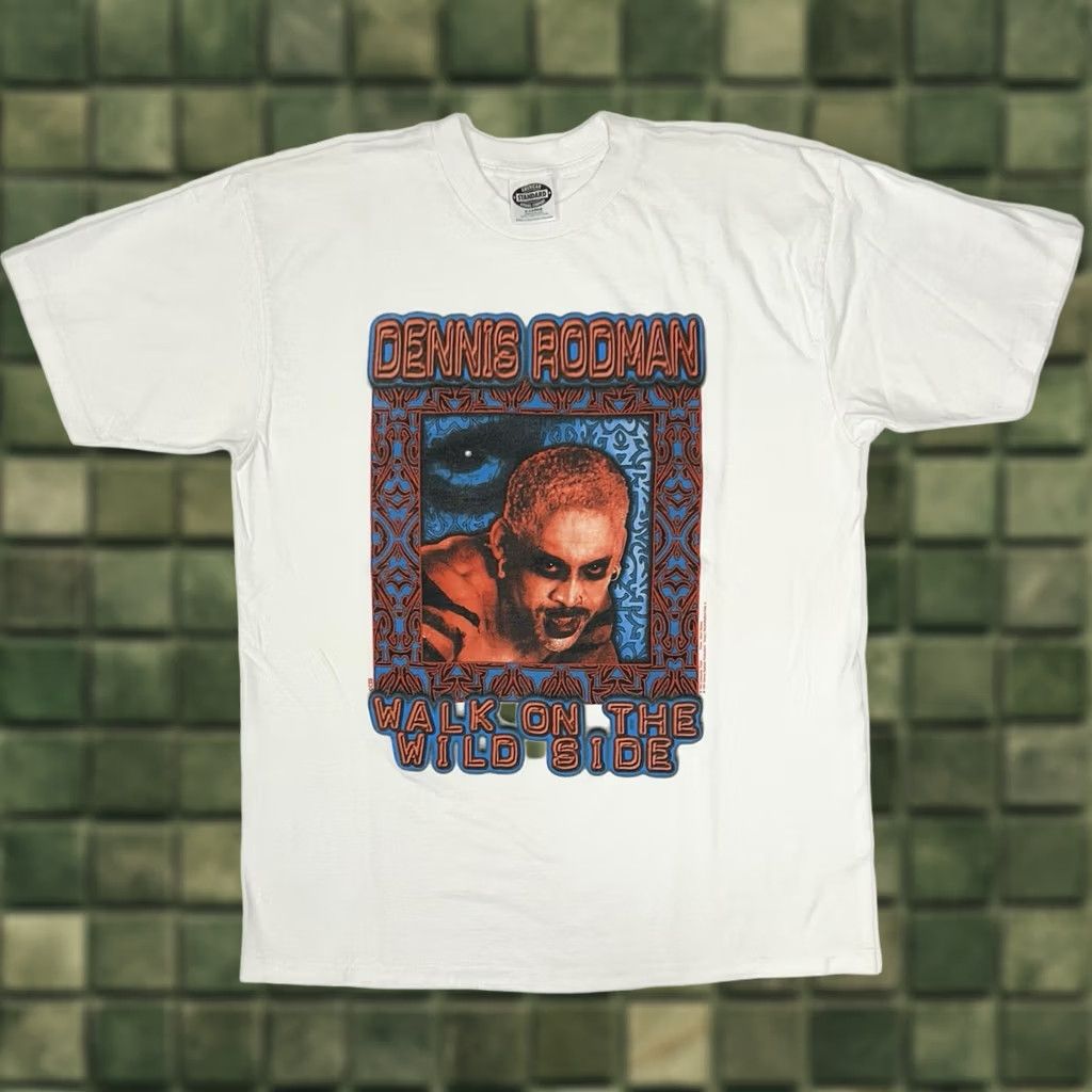 Vintage VINTAGE Dennis Rodman Walk On The Wild Side Book Promo Shirt XL 1997 Rare Bulls Size US XL / EU 56 / 4 - 1 Thumbnail