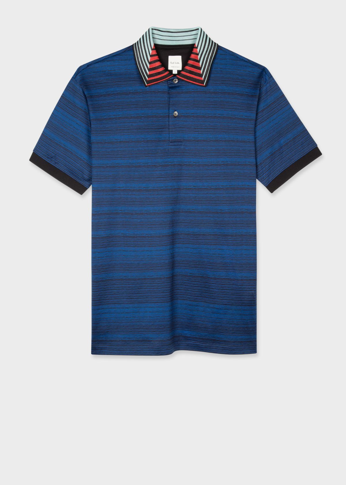 Paul Smith Paul Smith Polo Shirt With 'Cinema Geo' Collar, Size M Size US M / EU 48-50 / 2 - 4 Thumbnail