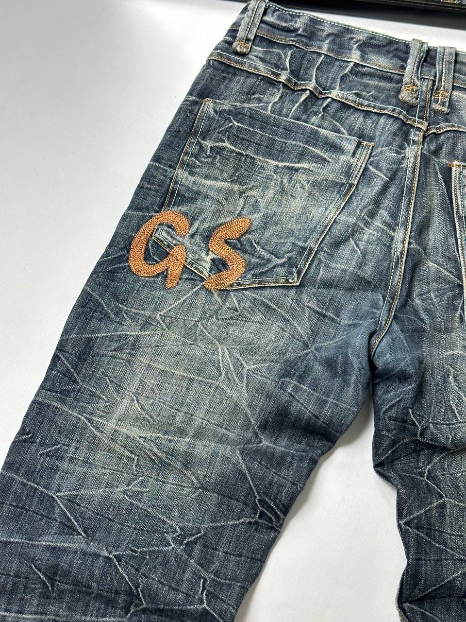 Vintage 🔥Vintage 90s G Star Style Washed Distress Japan Jeans Y2K Size US 34 / EU 50 - 6 Thumbnail