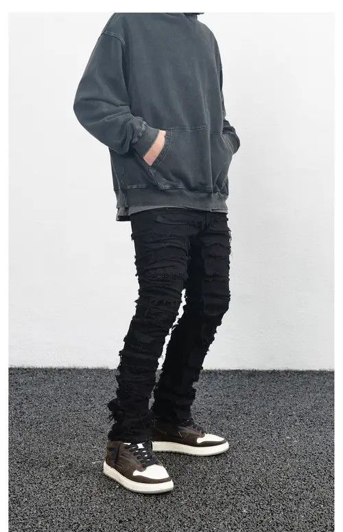 VIBE stack grunge damaged ripped jeans Size US 30 / EU 46 - 6 Thumbnail