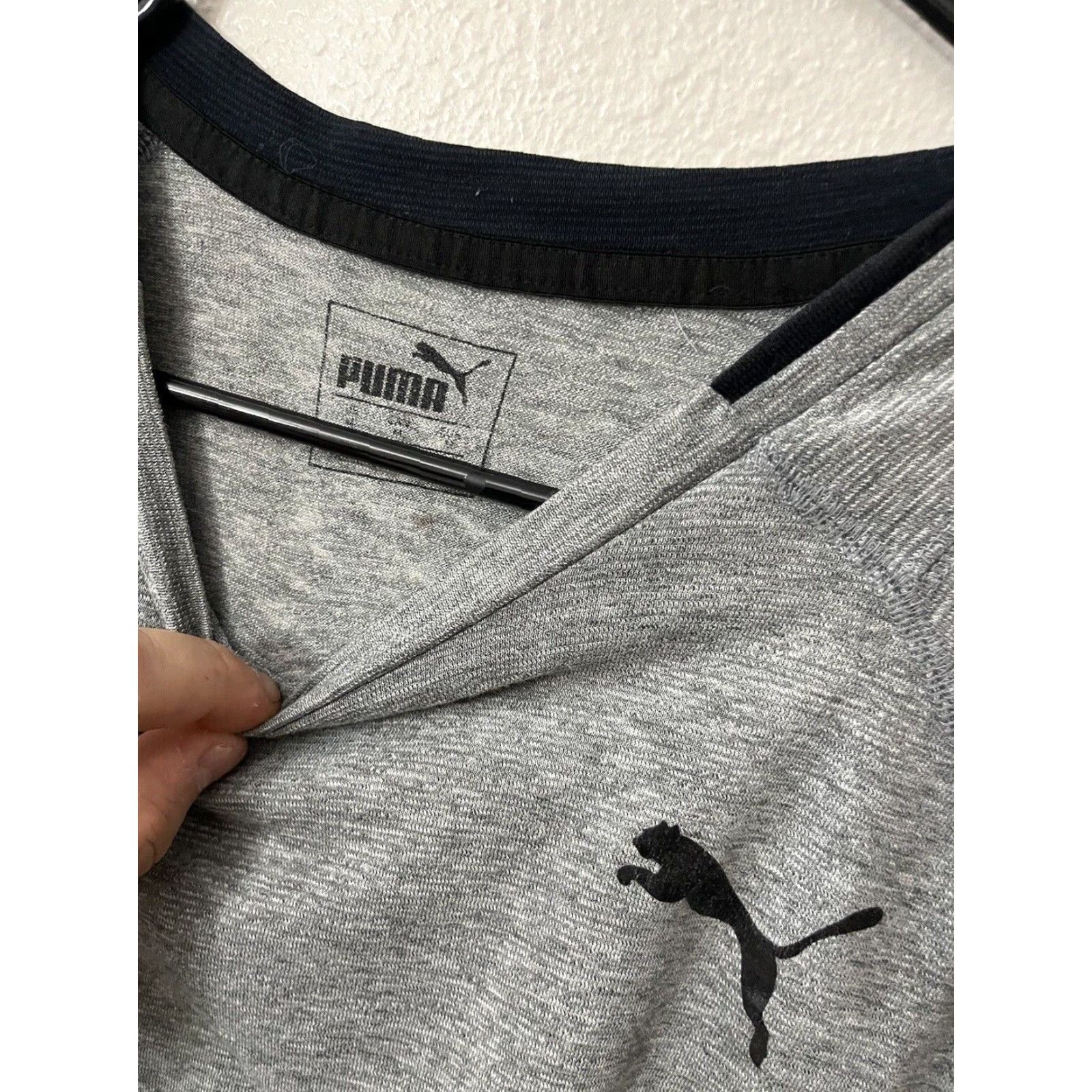 Puma PUMA Men's Medium Gray Short Sleeve Graphic Tee Logo Sports Shirt Size US M / EU 48-50 / 2 - 2 Thumbnail