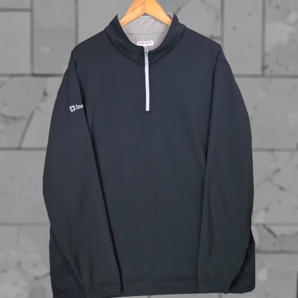Peter Millar PETER MILLAR Mens 3XL Performance 1/4 Zip Perth Pullover Black Golf Pullover Size US XXL / EU 58 / 5 - 1 Thumbnail