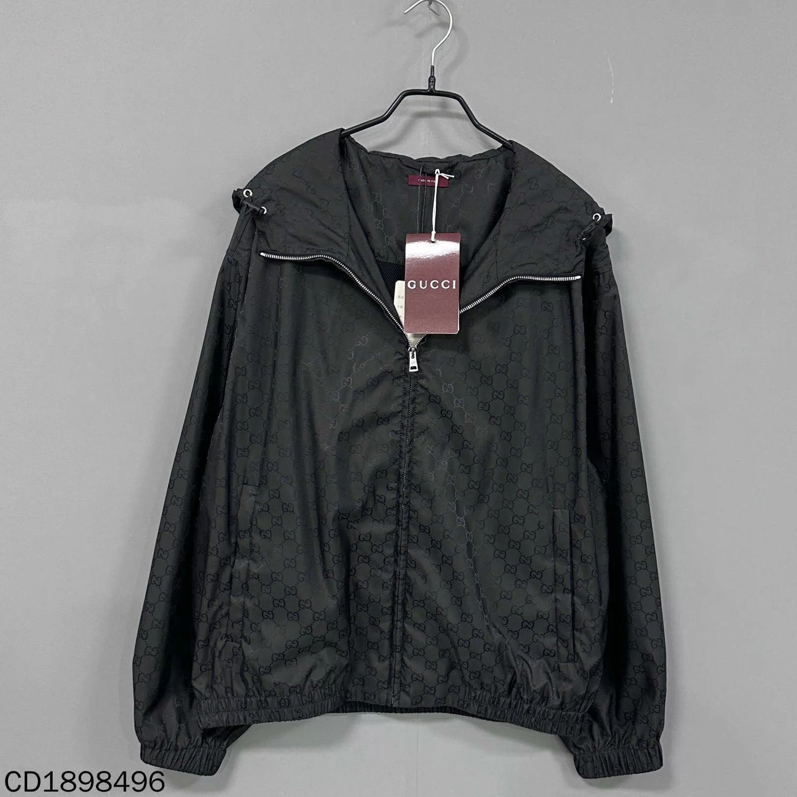 Gucci Black Patterned Zip-Up Light Jacket Size S Size US S / EU 44-46 / 1 - 1 Thumbnail