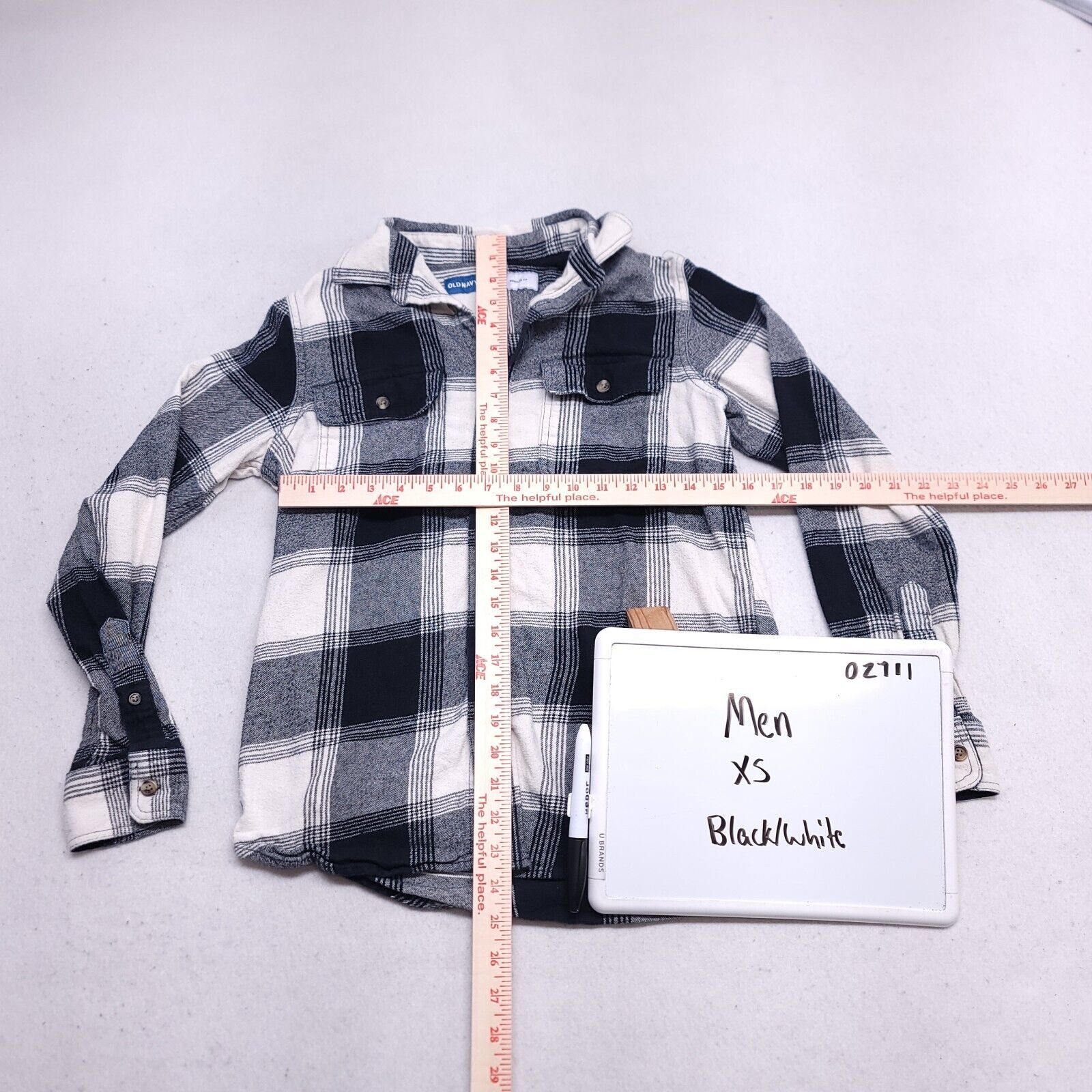 Old Navy Old Navy Tartan Flannel Shirt Mens Size Extra Small XS Black Size US XS / EU 42 / 0 - 6 Thumbnail