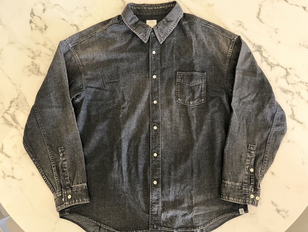 Visvim SS WORKHORSE SHIRT DMGD BLK sz 4 | Grailed