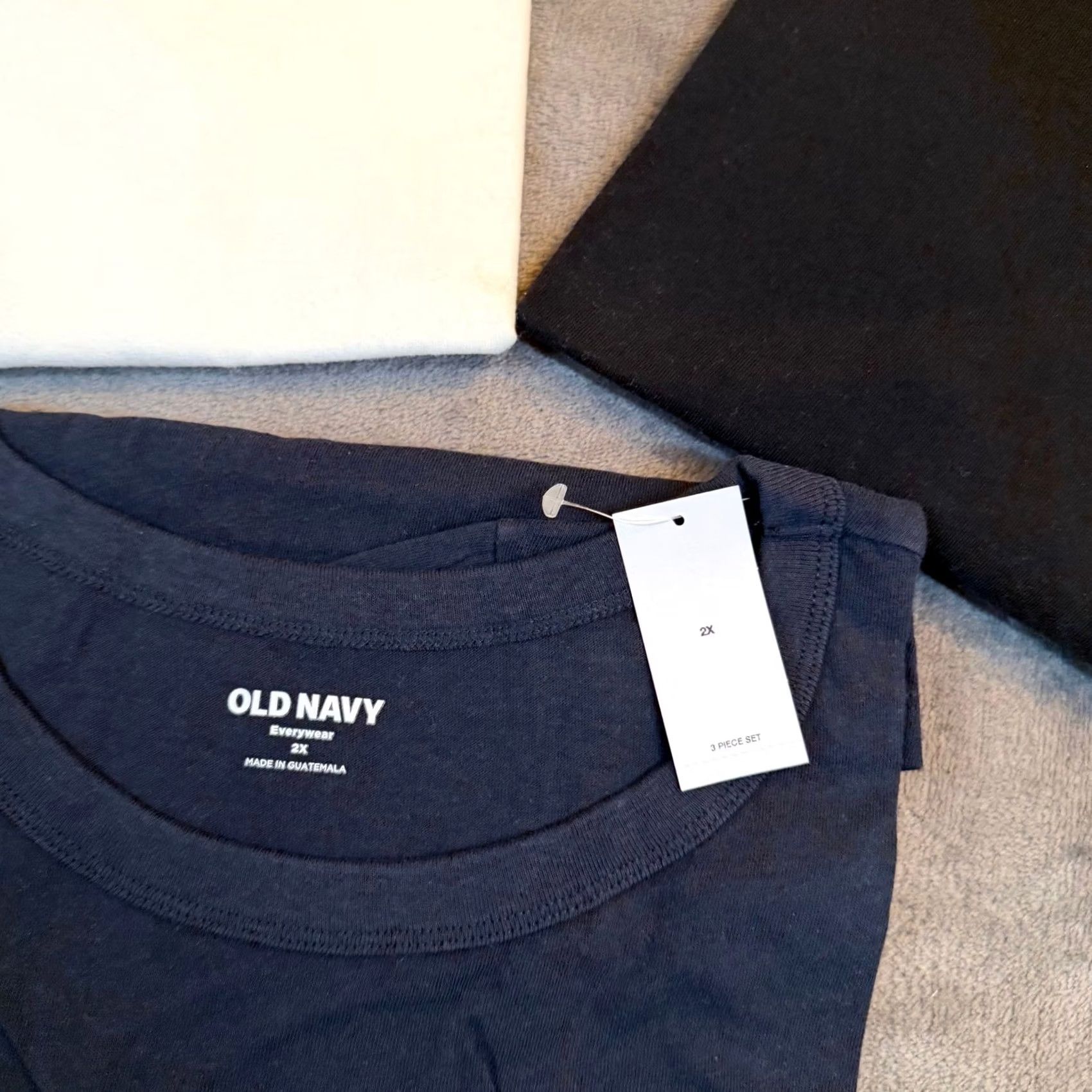 Old Navy Old Navy Everywear T Shirt Womens 2X Multicolor 3 Piece Set Cotton Crew Neck NWT Size XXL / US 16-18 / IT 52-54 - 3 Thumbnail