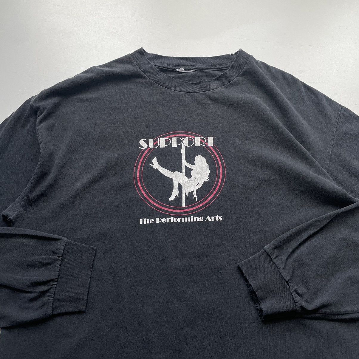 Vintage Vintage 90s Strippers Sex Worker Graphic Long Sleeve Rare Size US XL / EU 56 / 4 - 2 Thumbnail