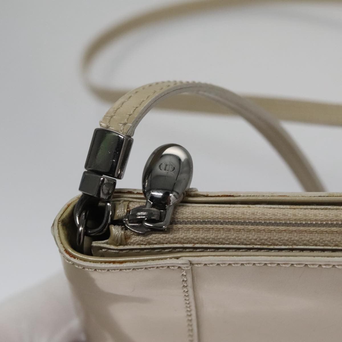 Dior DIOR Shoulder Bag Patent Leather Beige Silver Size ONE SIZE - 13 Thumbnail