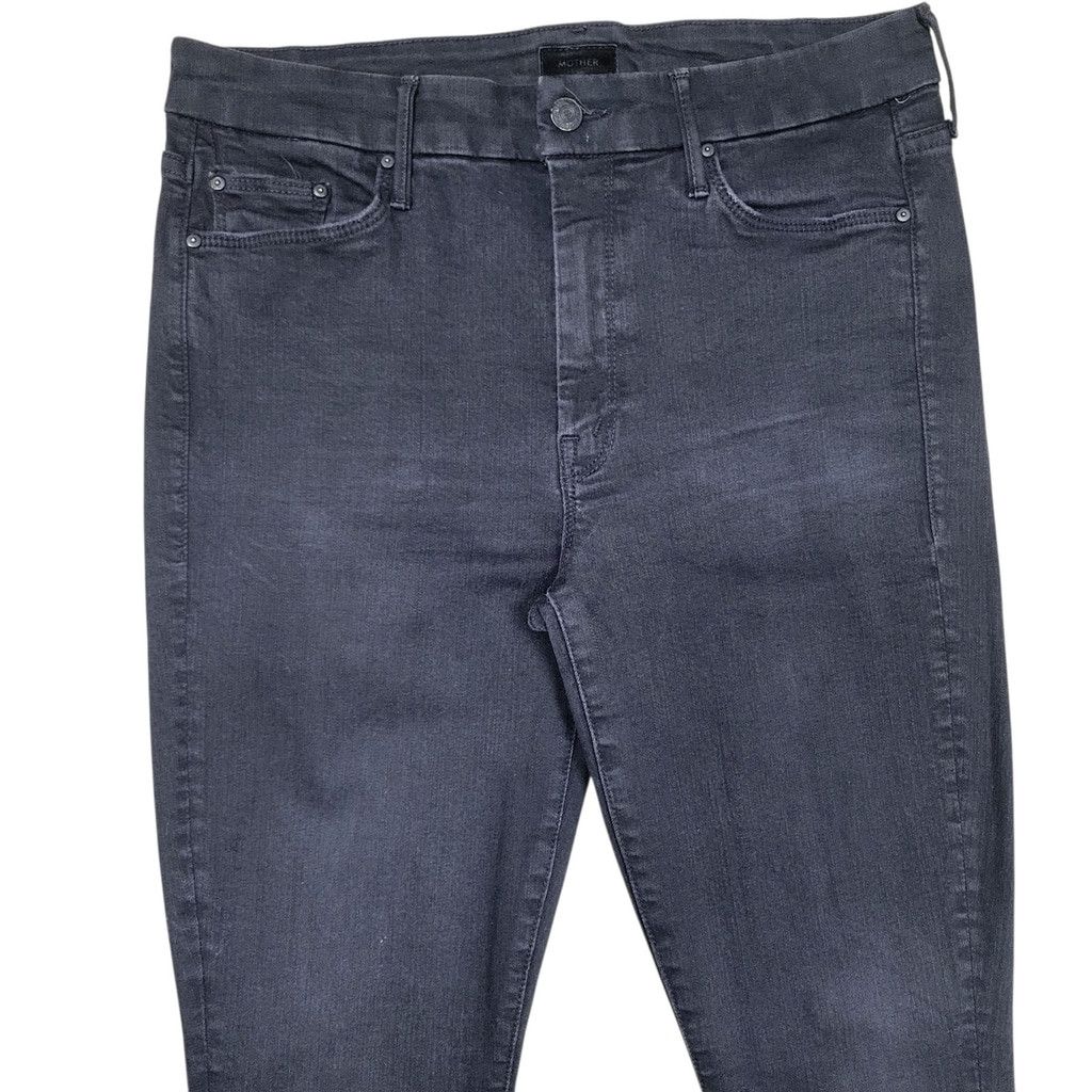 MOTHER Mother The Looker Ankle Fray Black Jeans 31 Women Inseam 28" Size 31" - 4 Thumbnail