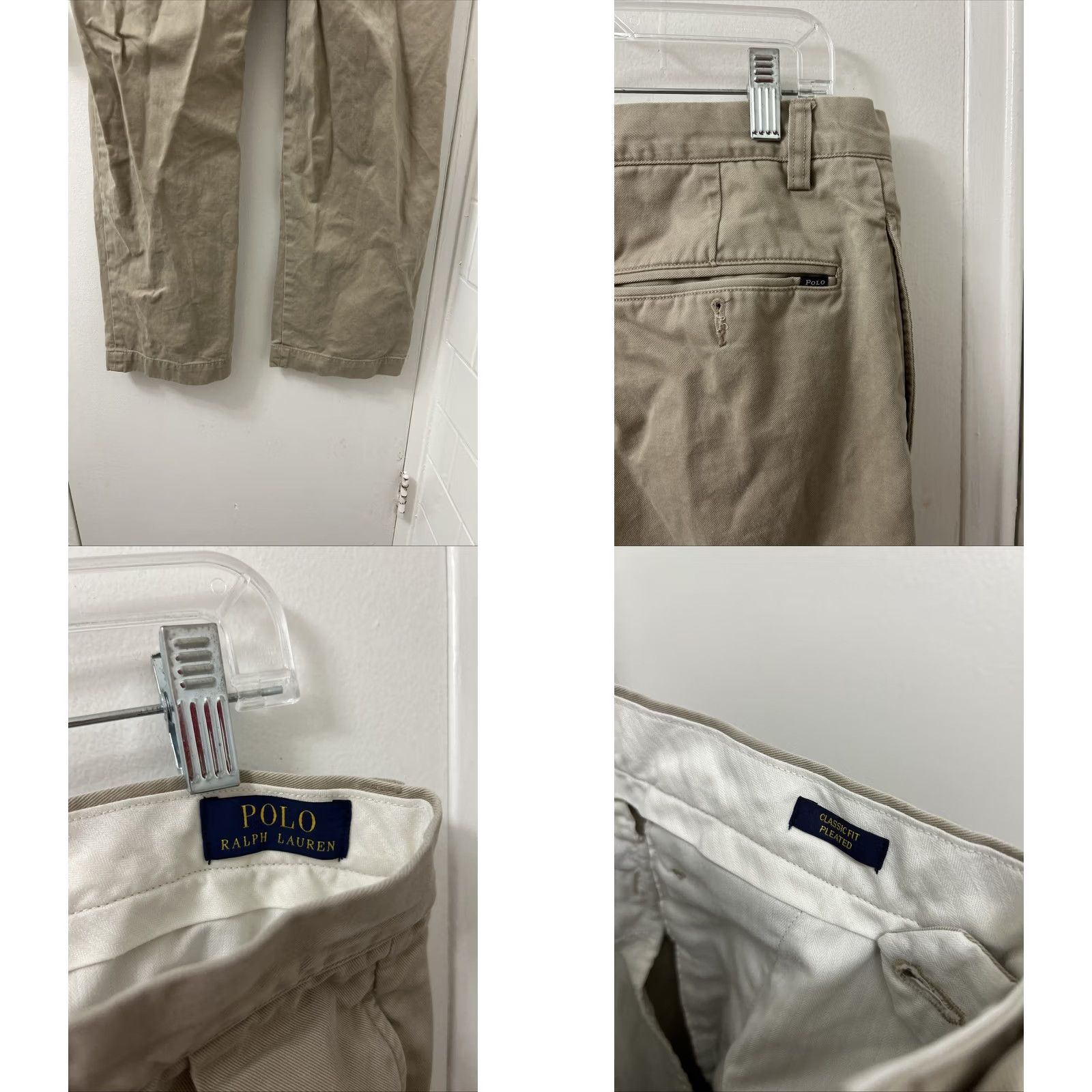 Polo Ralph Lauren Polo Ralph Lauren Pants Mens 33x30 Chino Flat Front Zip 30in Inseam Classic Fit Tan/Brown Stretch Logo Size US XS / EU 42 / 0 - 8 Thumbnail
